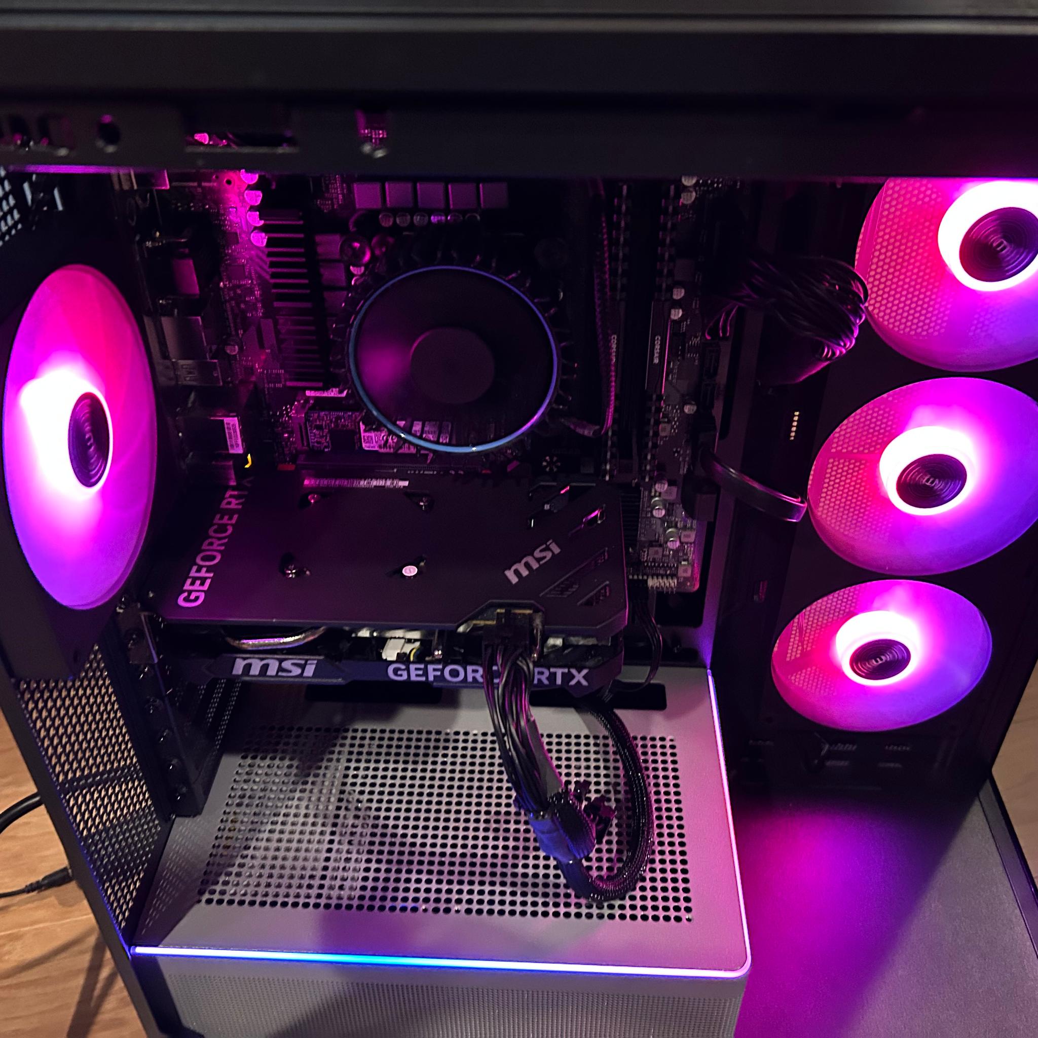 Fresh built i7-12700F,4060, 2.25 TB storage, 850x psu, B760M mobo