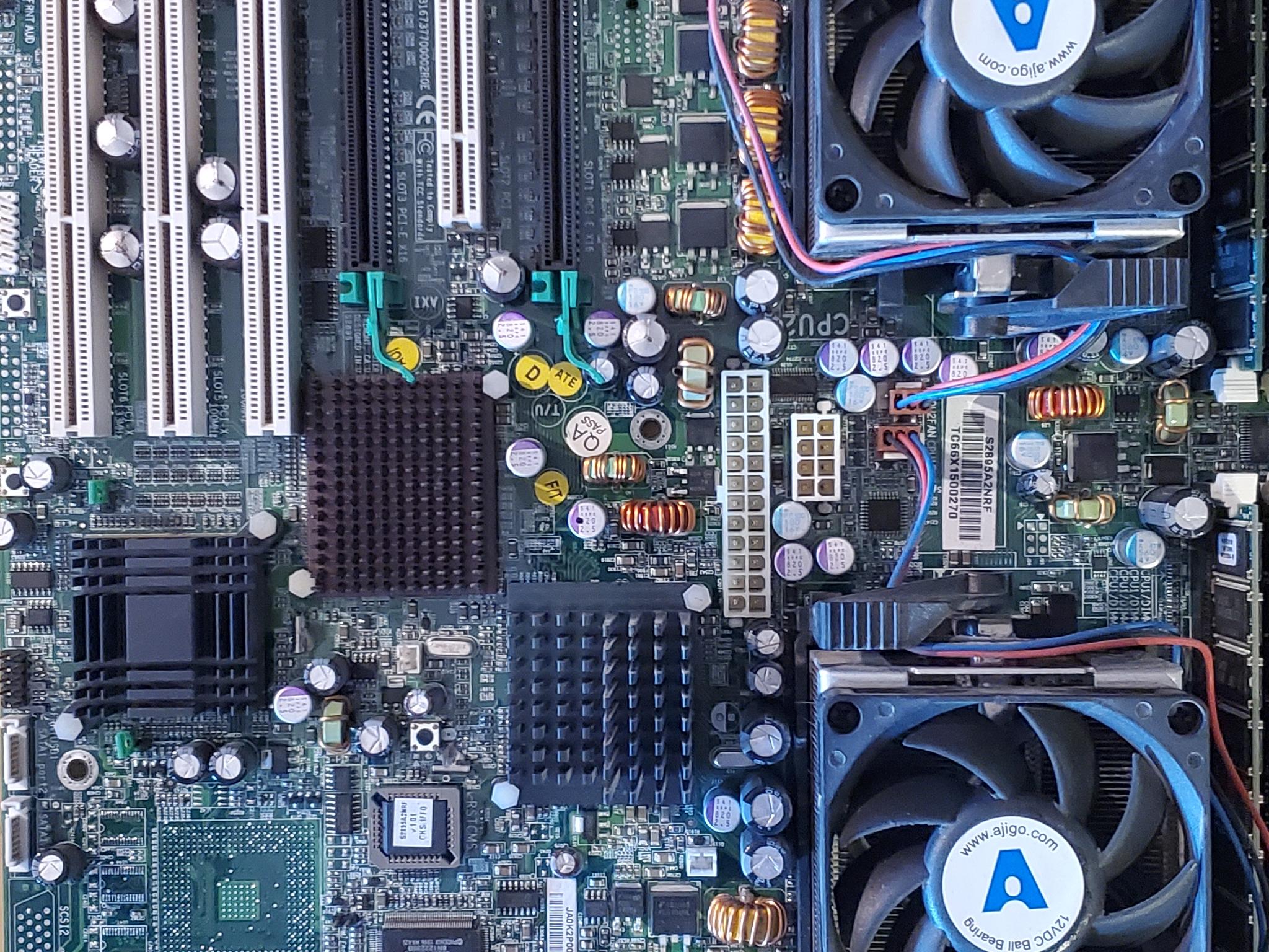 Tyan S2895A2RNF Server Motherboard, CPUs, Ram Combo