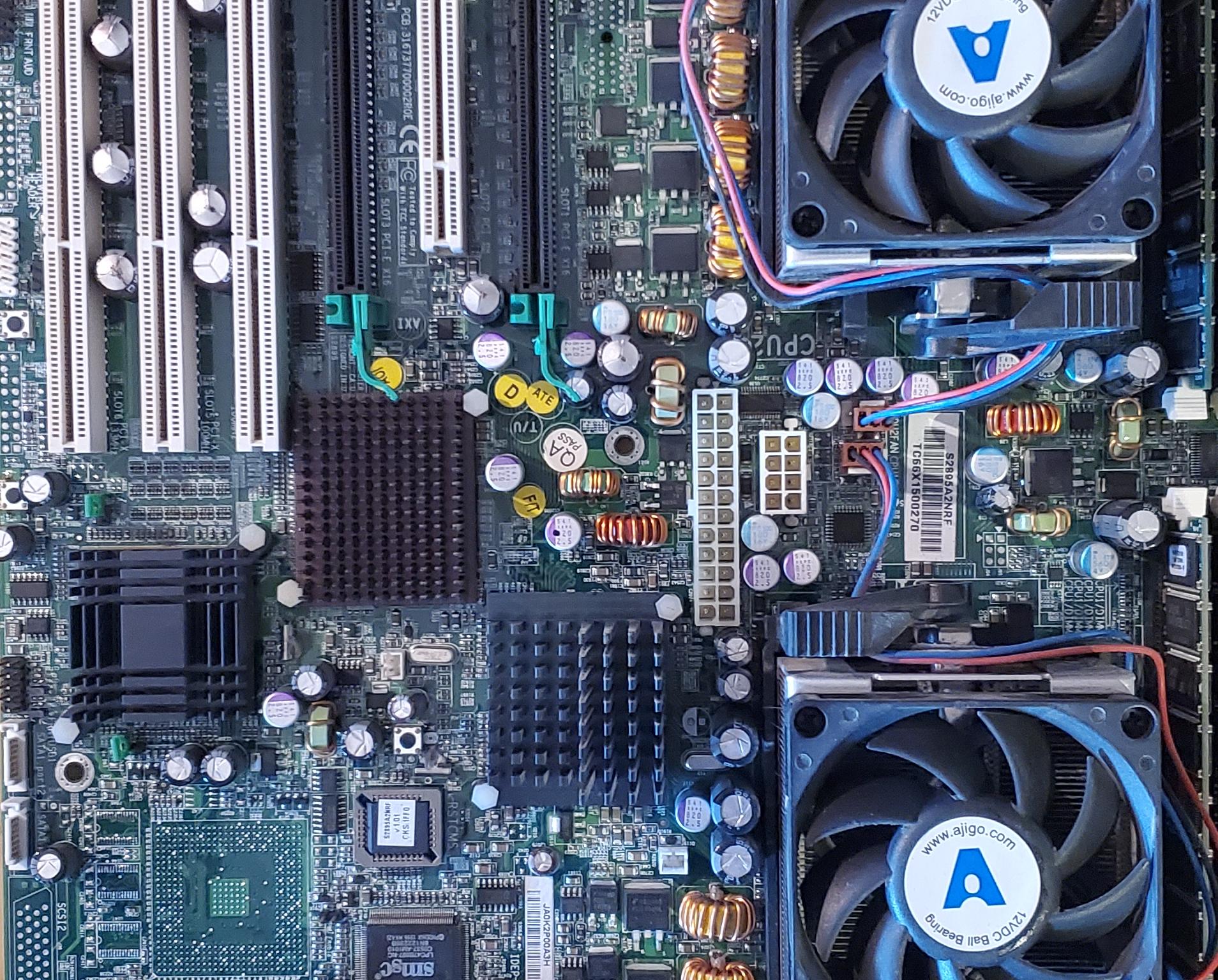 Tyan S2895A2RNF Server Motherboard, CPUs, Ram Combo