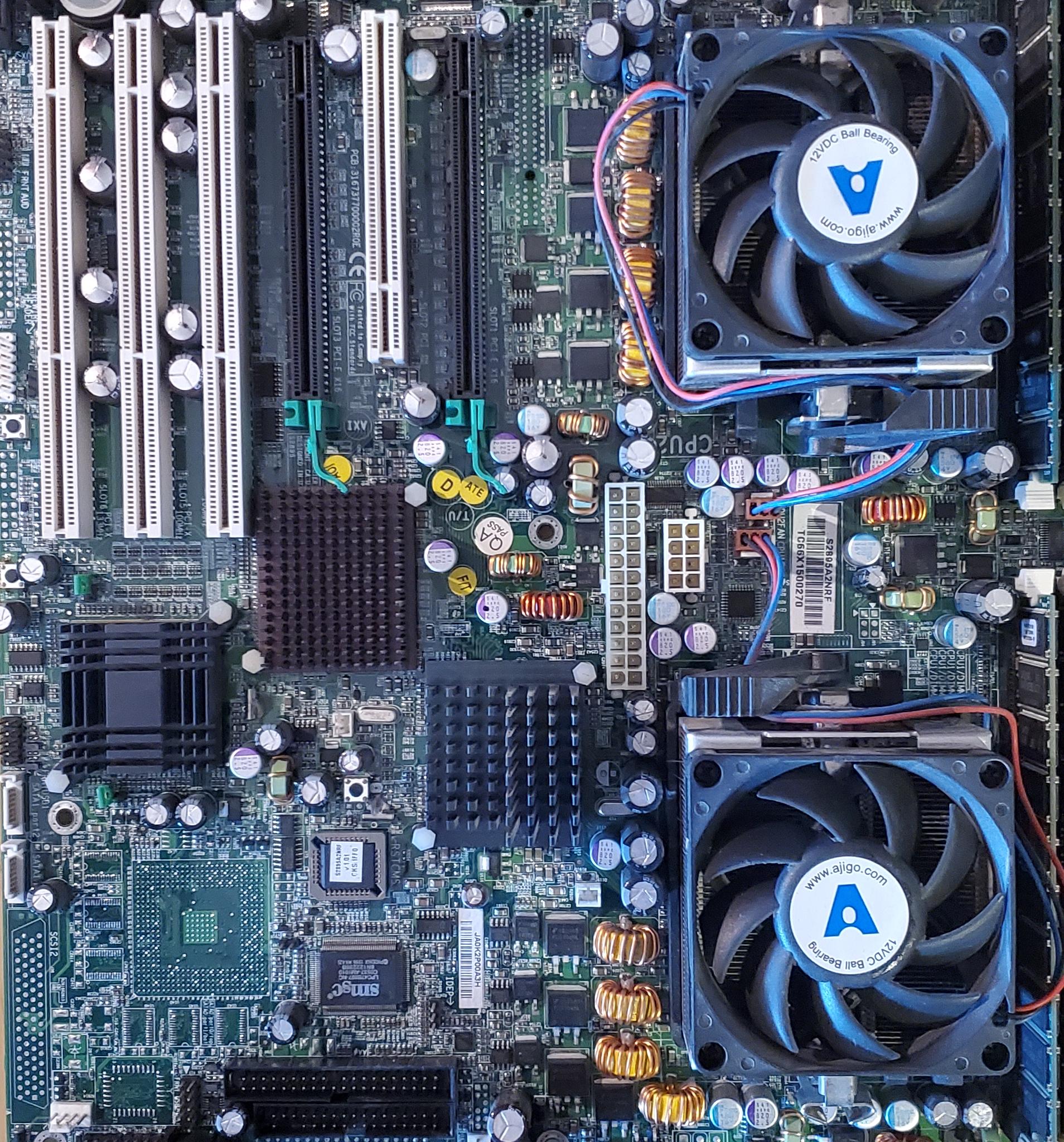 Tyan S2895A2RNF Server Motherboard, CPUs, Ram Combo