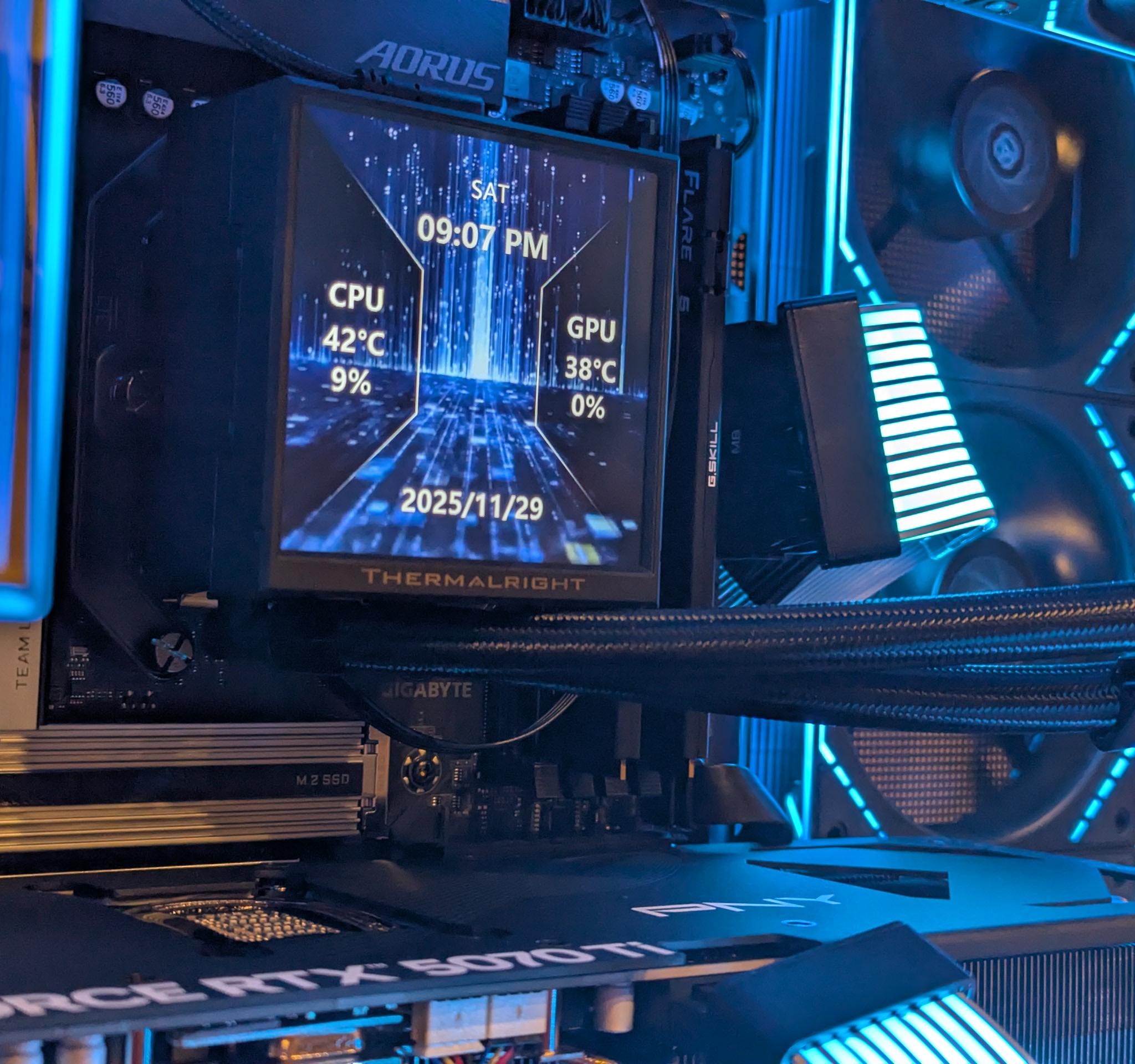 🖤⚡ Ryzen 7 9800X3D + RTX 5070 Ti | 1440p Monster | Black LCD + Infinity Mirror Build