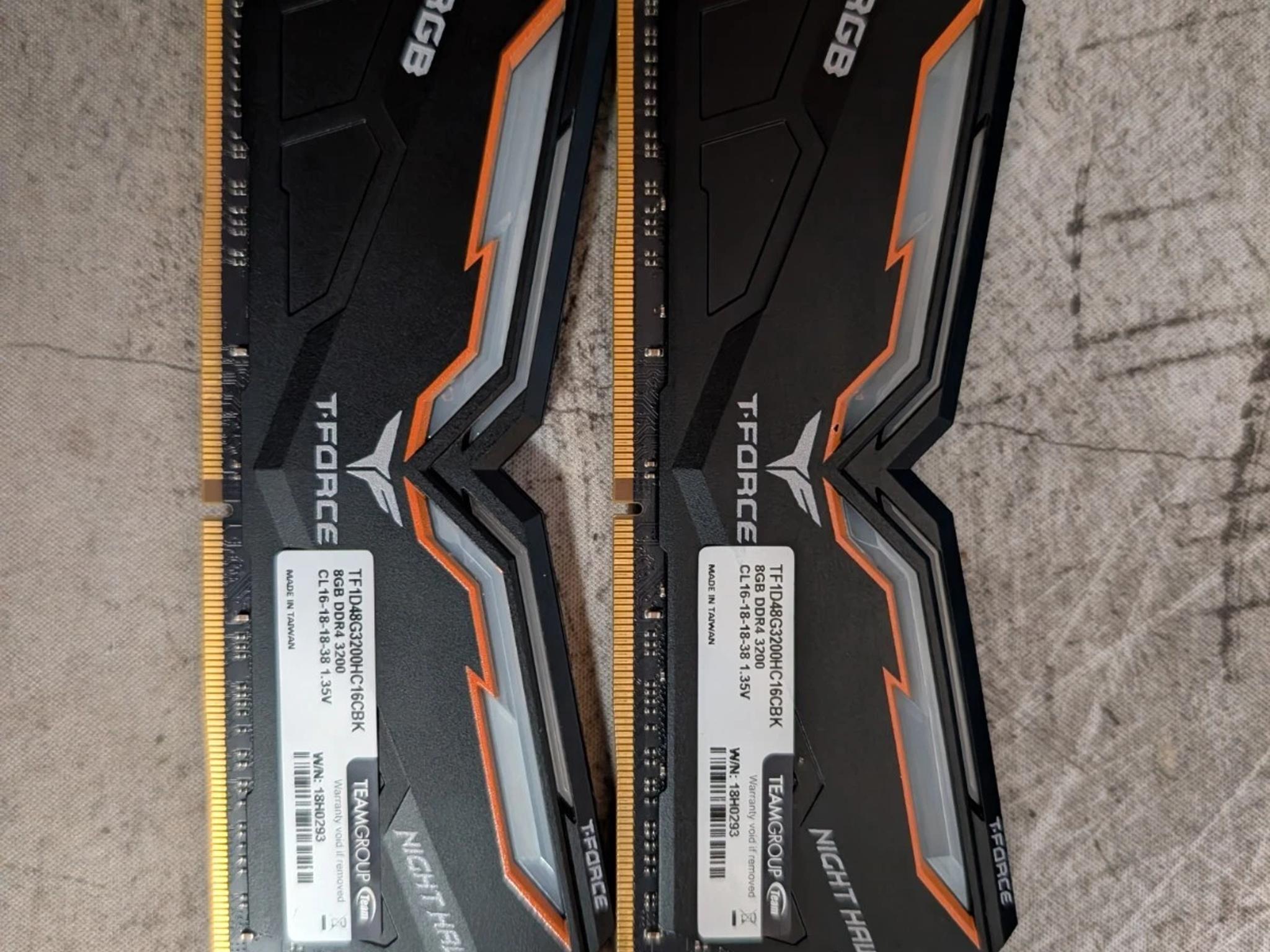 TEAMGROUP T-Force Night Hawk RGB DDR4 DIMM 16GB (2x8GB) 3200MHz RAM