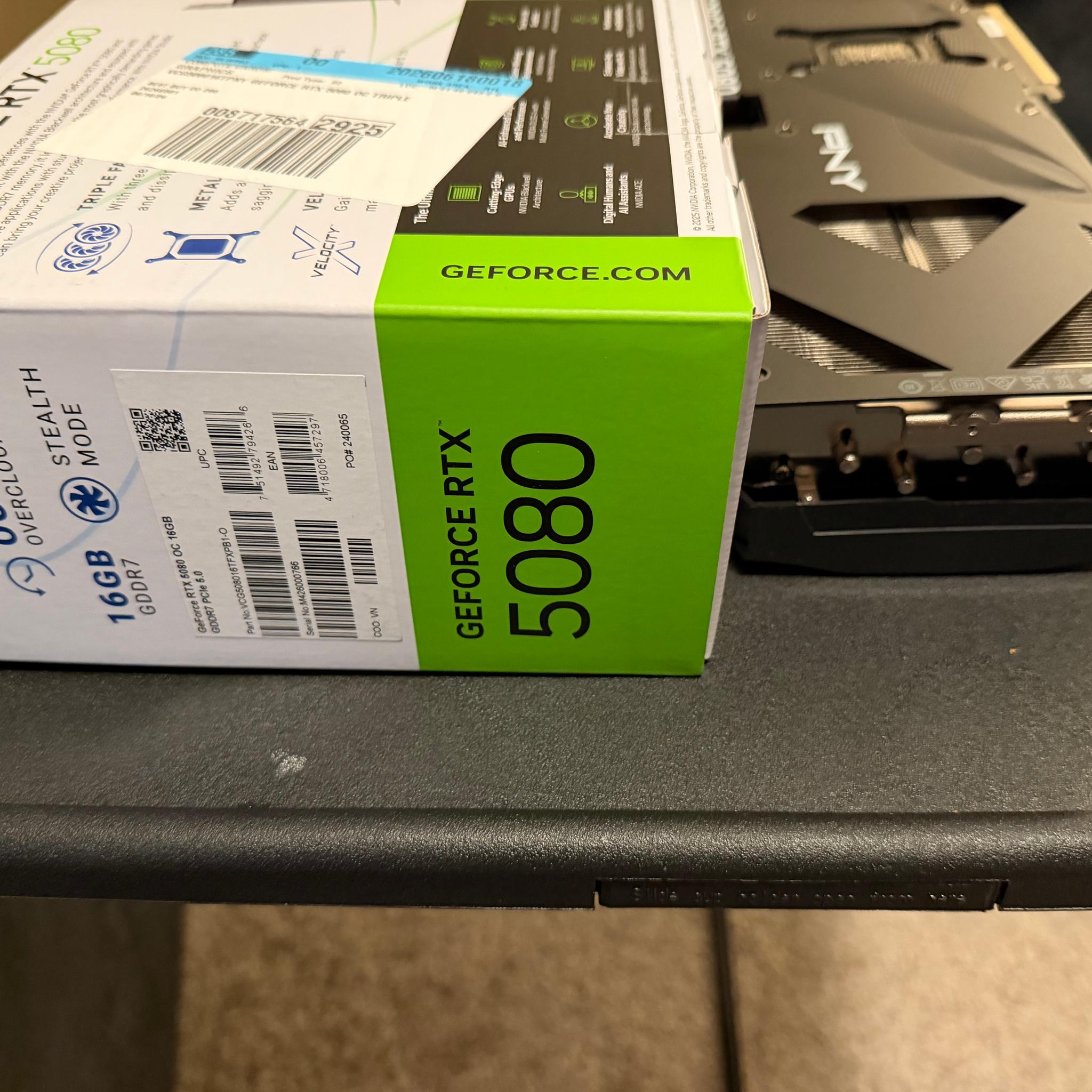 PNY GeForce RTX 5080 Overclocked Triple Fan