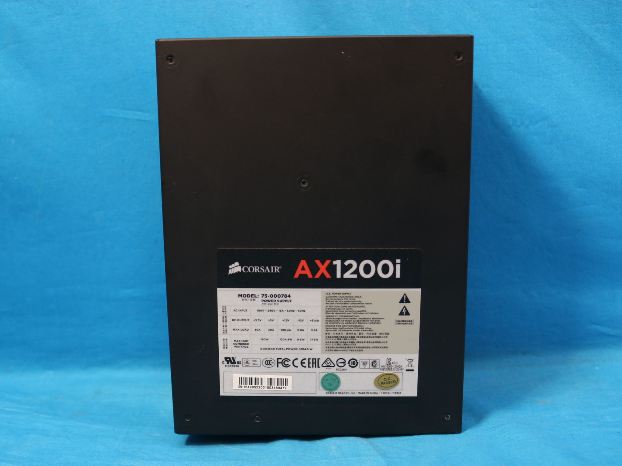 Corsair AX1200i 1200W 80+ Titanium Fully-Modular ATX Desktop PSU - 4212140195