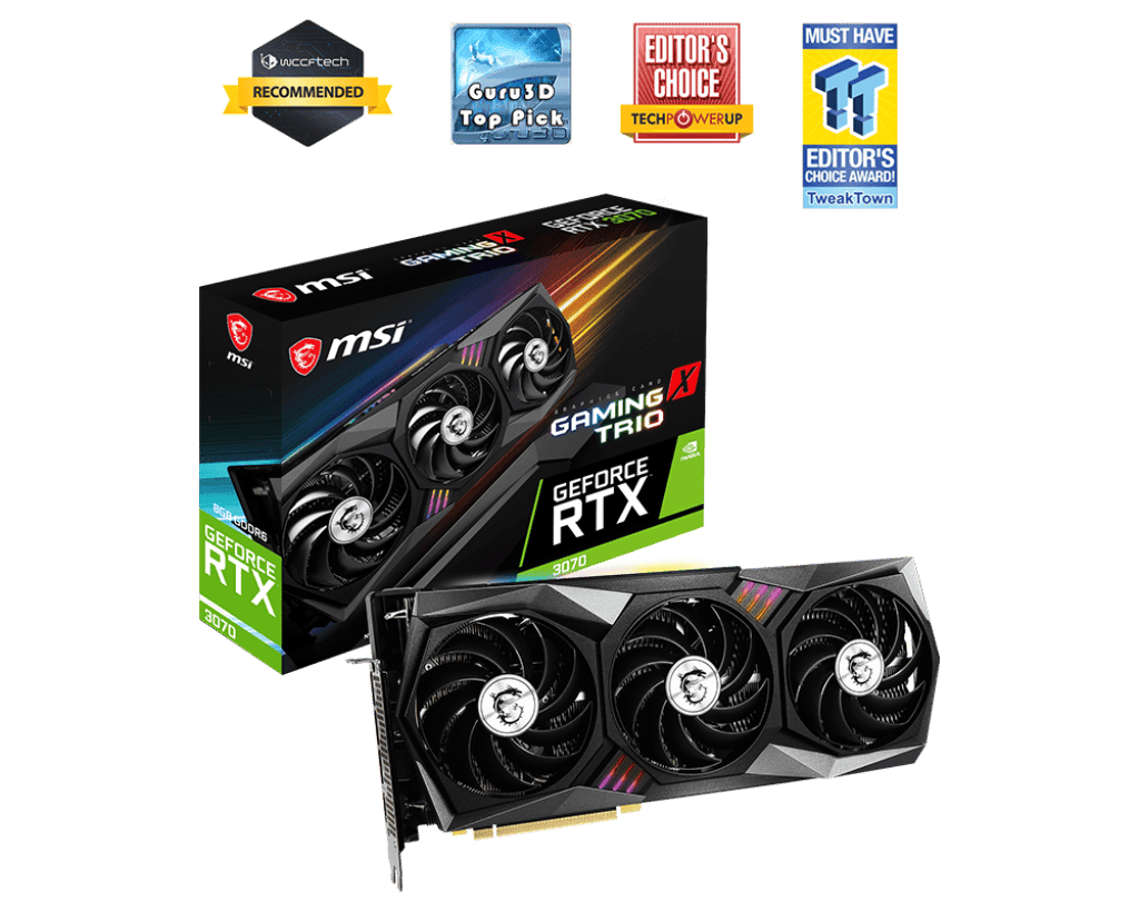 MSI GeForce RTX™ 3070 GAMING X TRIO 8GB VRAM