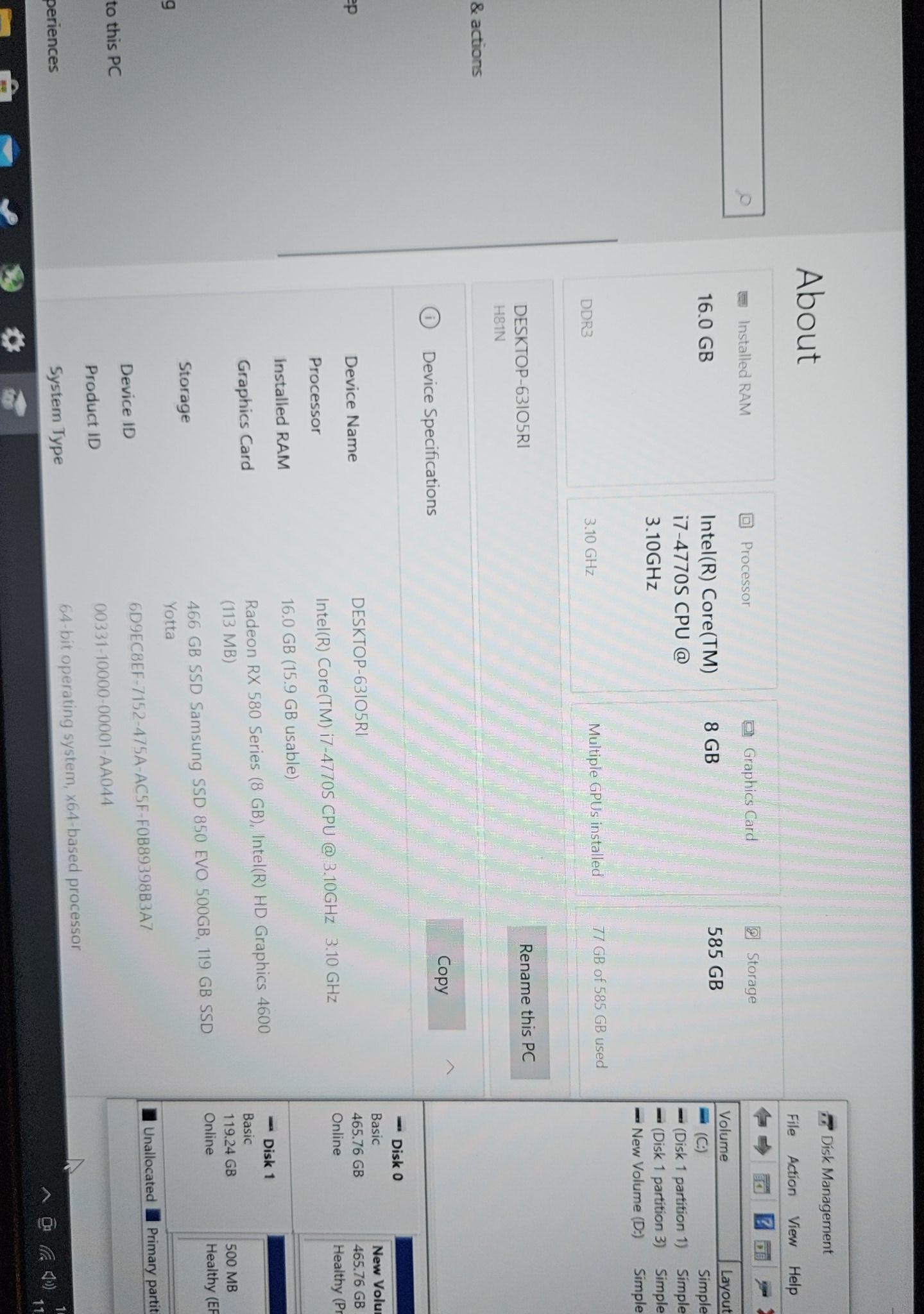 Budget 1080p gaming pc I7 RX 580