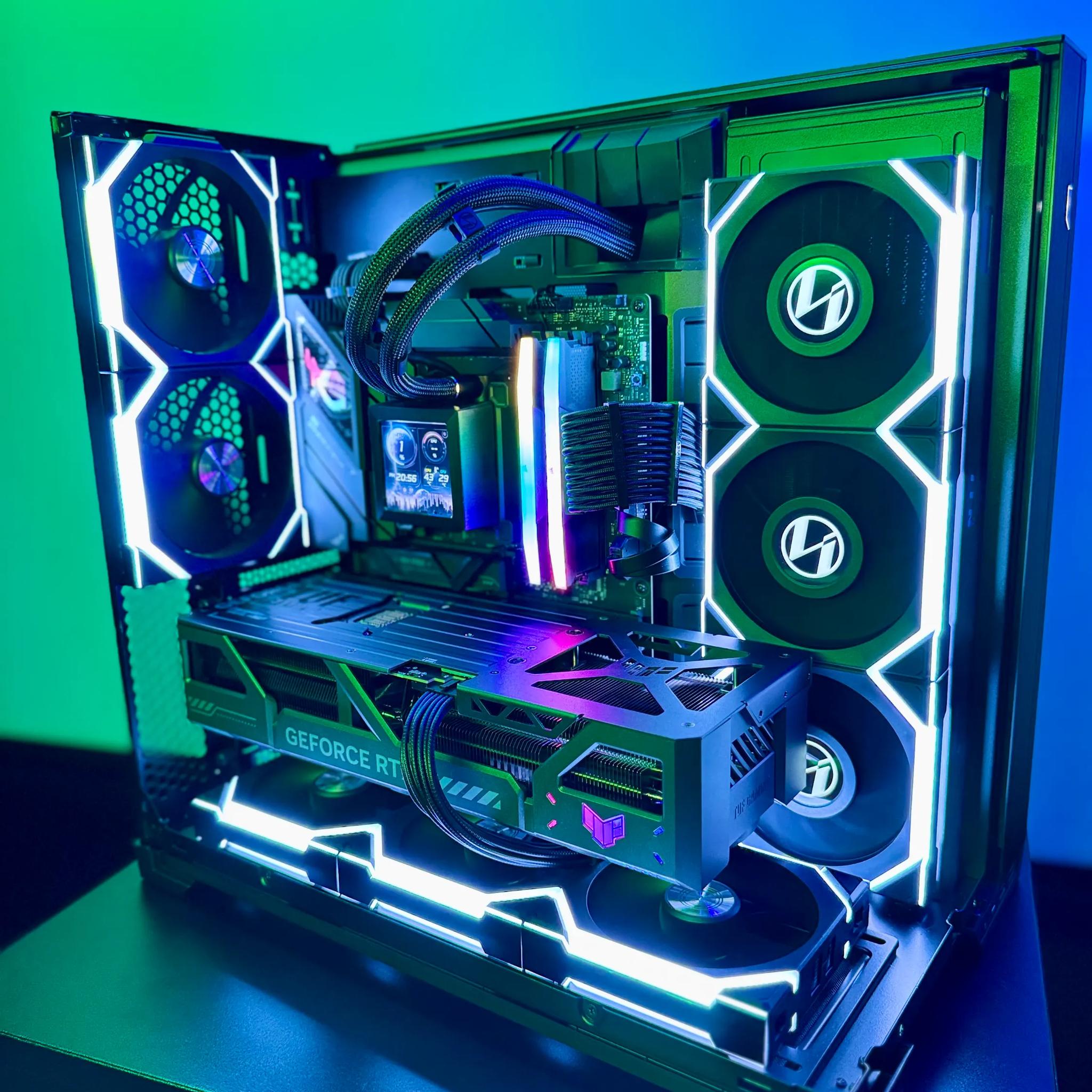 ObsidianX Gaming PC 💎 NVIDIA RTX 5080 OC, 9800X3D, 64GB RAM, 3TB NVMe SSD, ROG Strix B850 MB