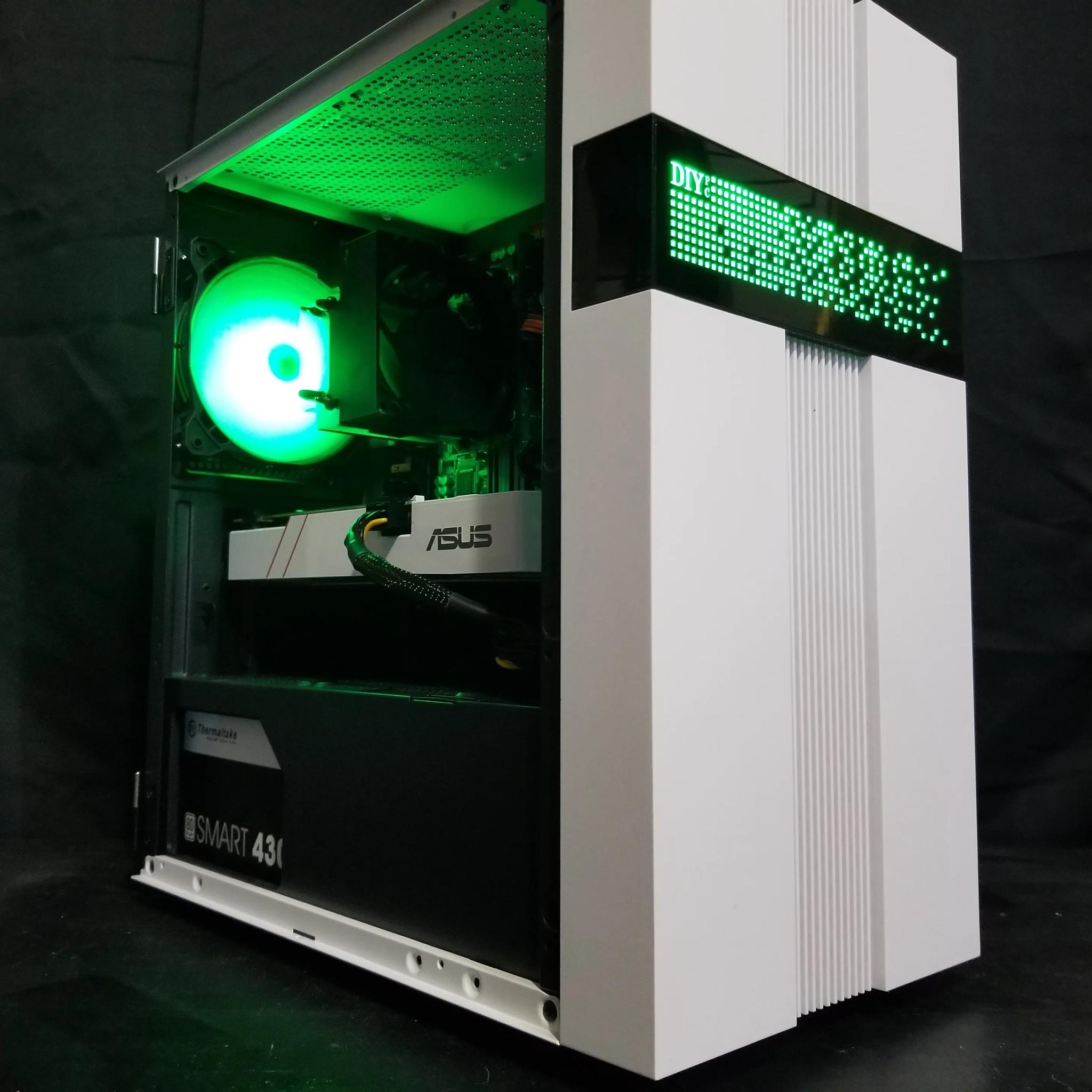 custom built white/black gaming pc