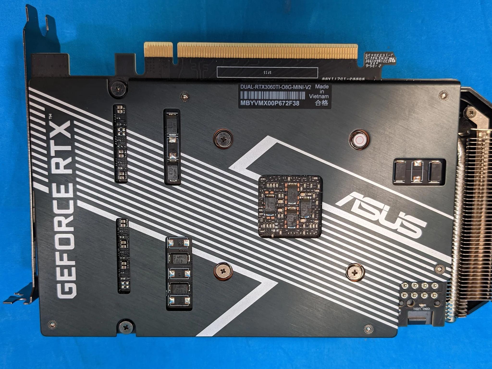 ASUS Dual GeForce RTX 3060 Ti OC Mini V2 8GB GDDR6 PCIe 4.0 Desktop GPU DUAL-RTX3060TI-O8G-MINI-V2