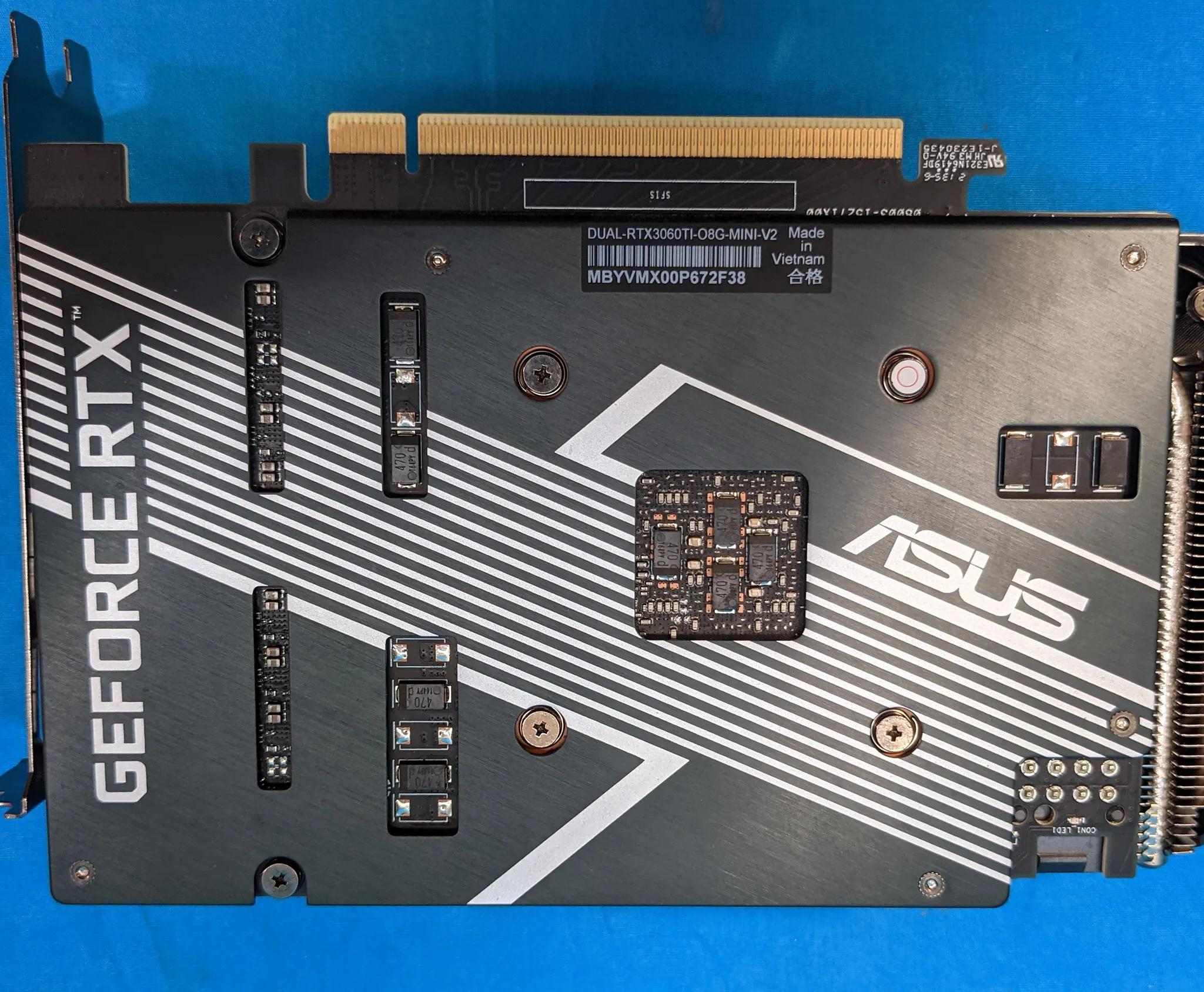 ASUS Dual GeForce RTX 3060 Ti OC Mini V2 8GB GDDR6 PCIe 4.0 Desktop GPU DUAL-RTX3060TI-O8G-MINI-V2