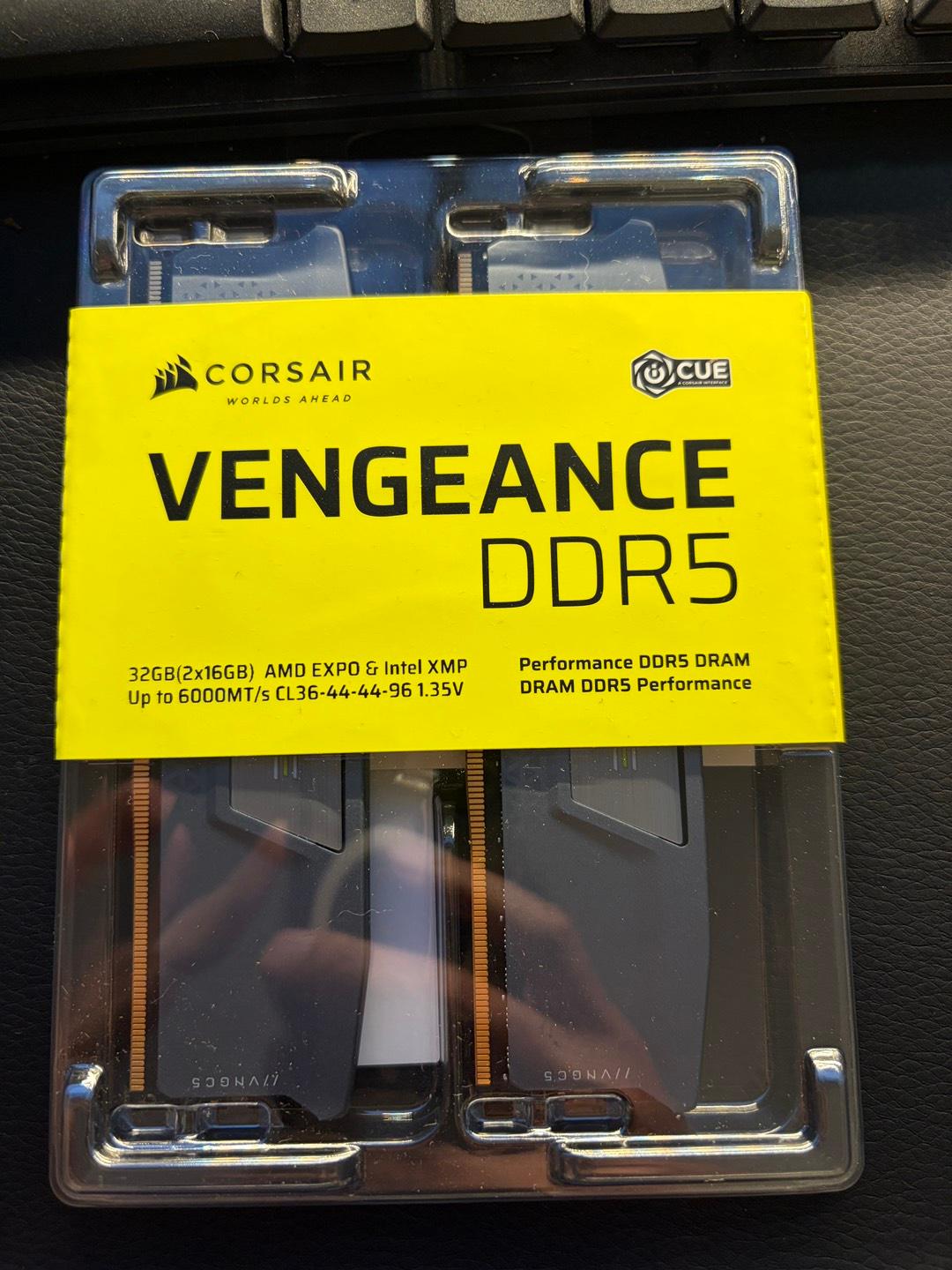 Corsair Vengeance DDR5 32GB (2×16GB) 6000MHz CL36 – CMK32GX5M2E6000Z36 (EXPO/XMP)