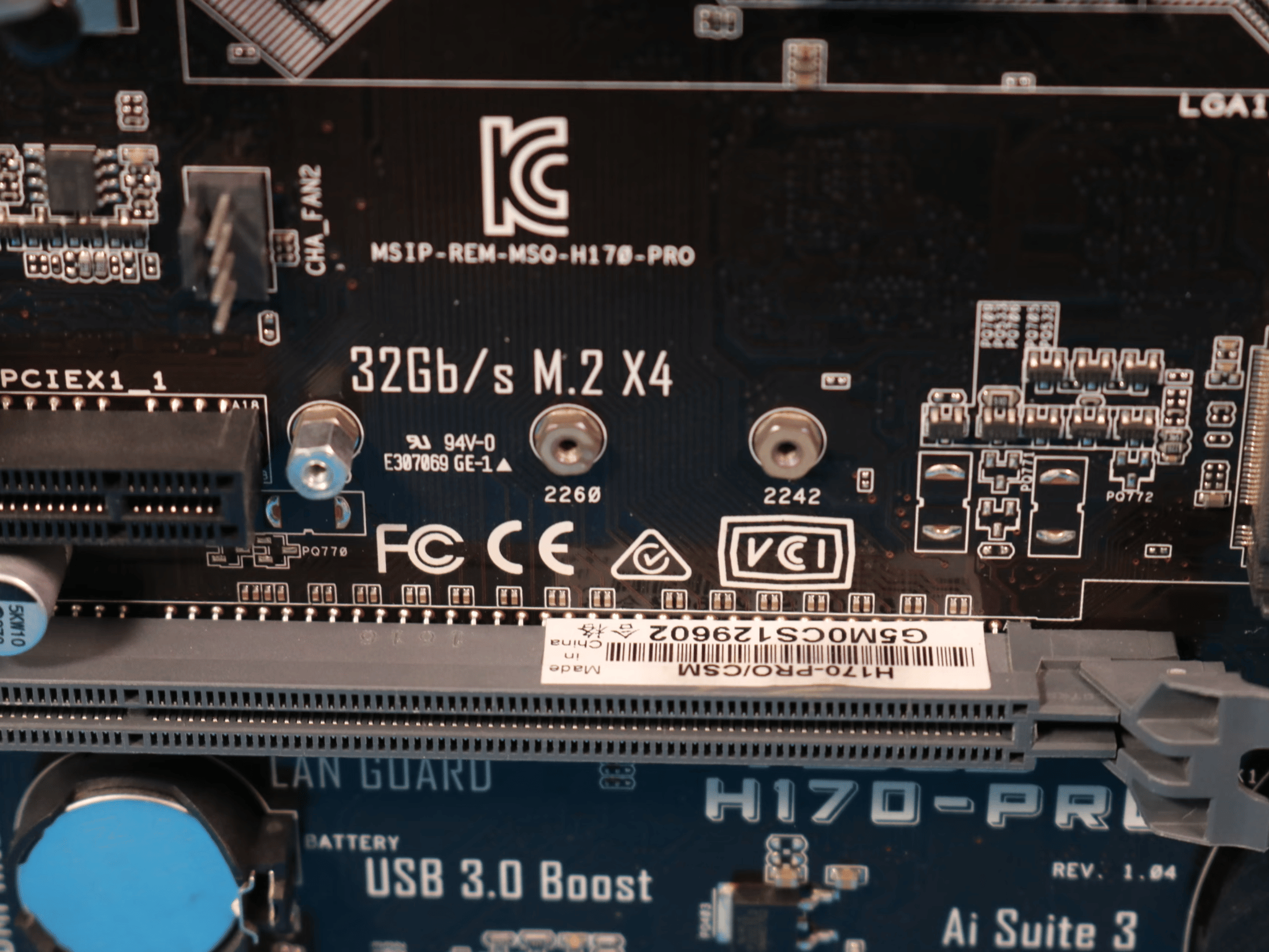 Asus H170-Pro REV. 1.04 Intel LGA1151/Socket H4 DDR4 ATX Desktop Motherboard & I/O Shield