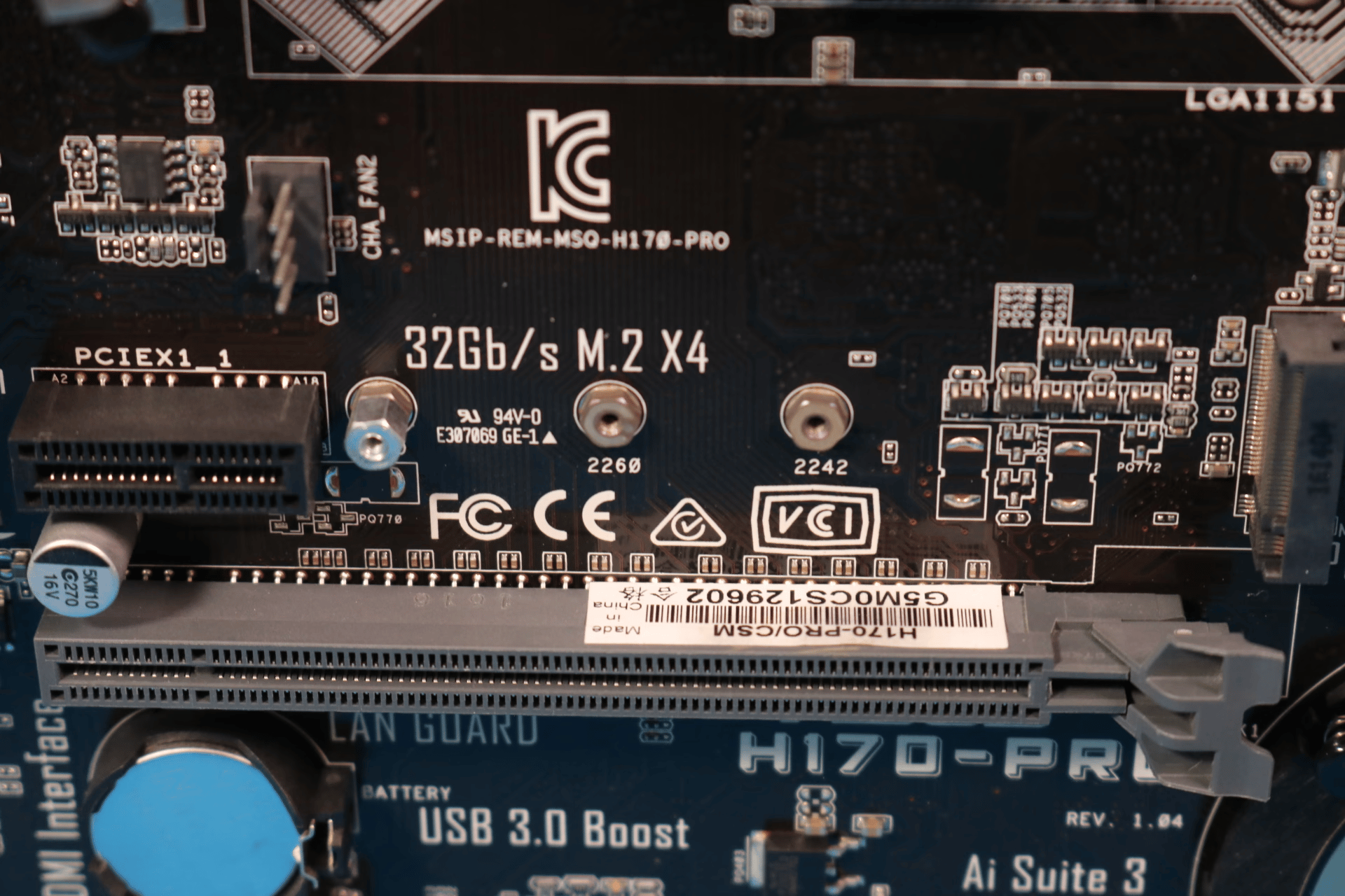 Asus H170-Pro REV. 1.04 Intel LGA1151/Socket H4 DDR4 ATX Desktop Motherboard & I/O Shield