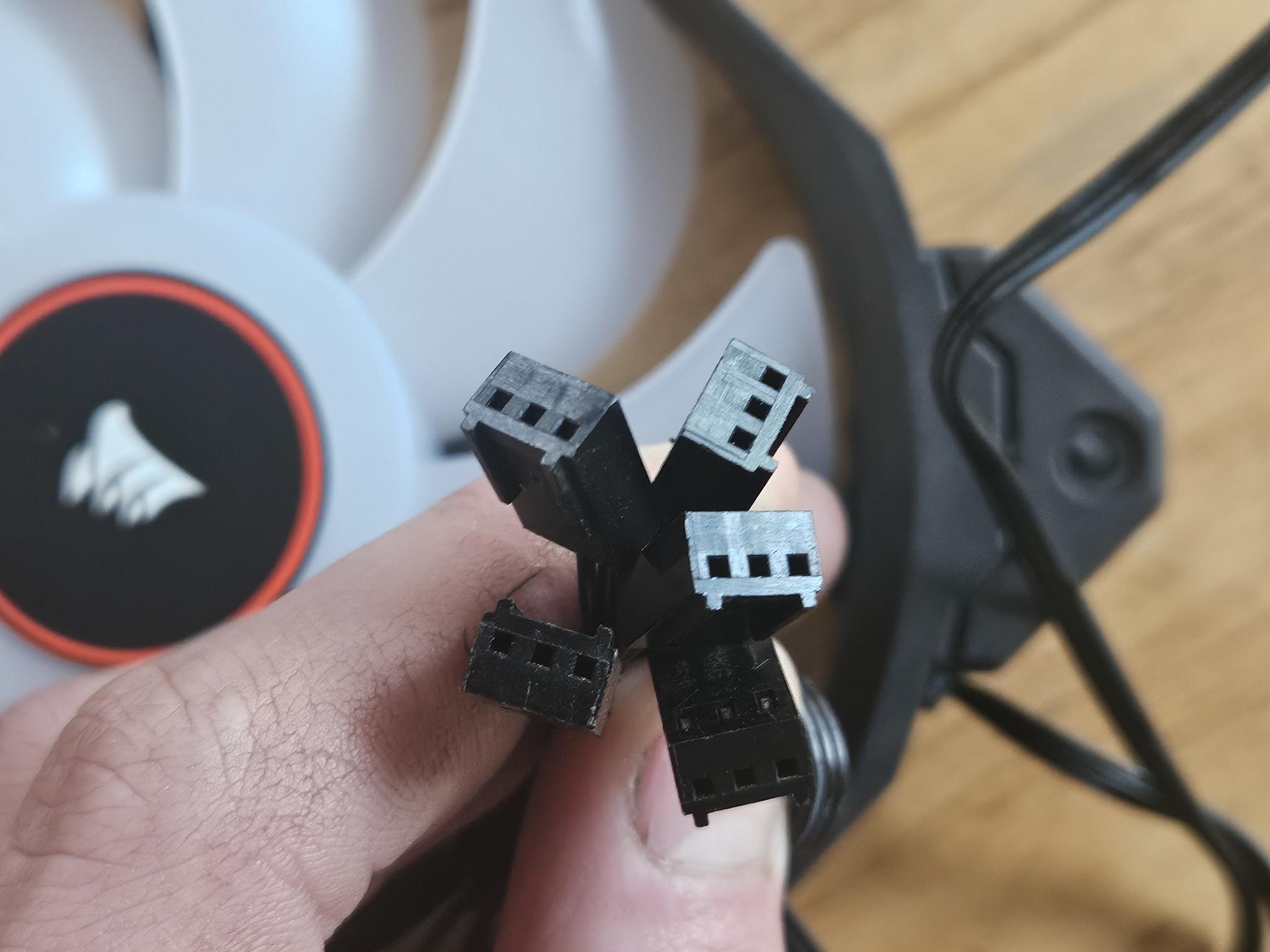 corsair 3 pin RGB fans
