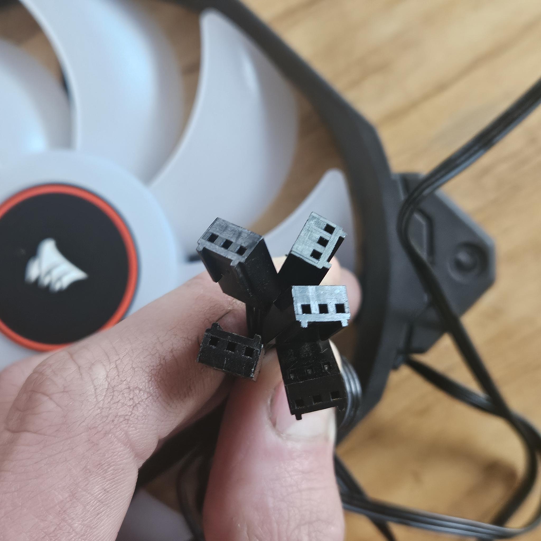 corsair 3 pin RGB fans