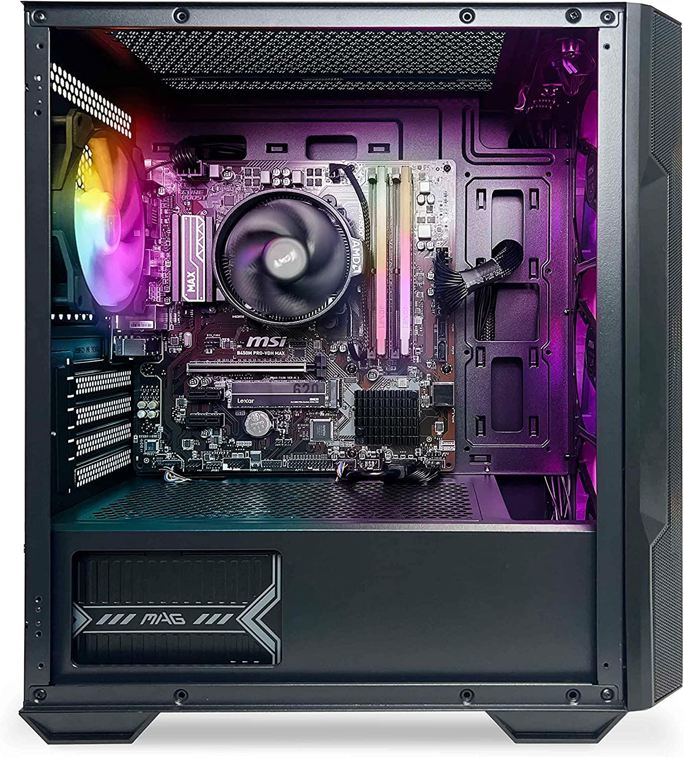 NSXGAMING Nova Desktop Gaming | AMD Ryzen 5 5600G | 16GB 2*8 GB DDR4 3600 | 512Gb M2 NVME SSD