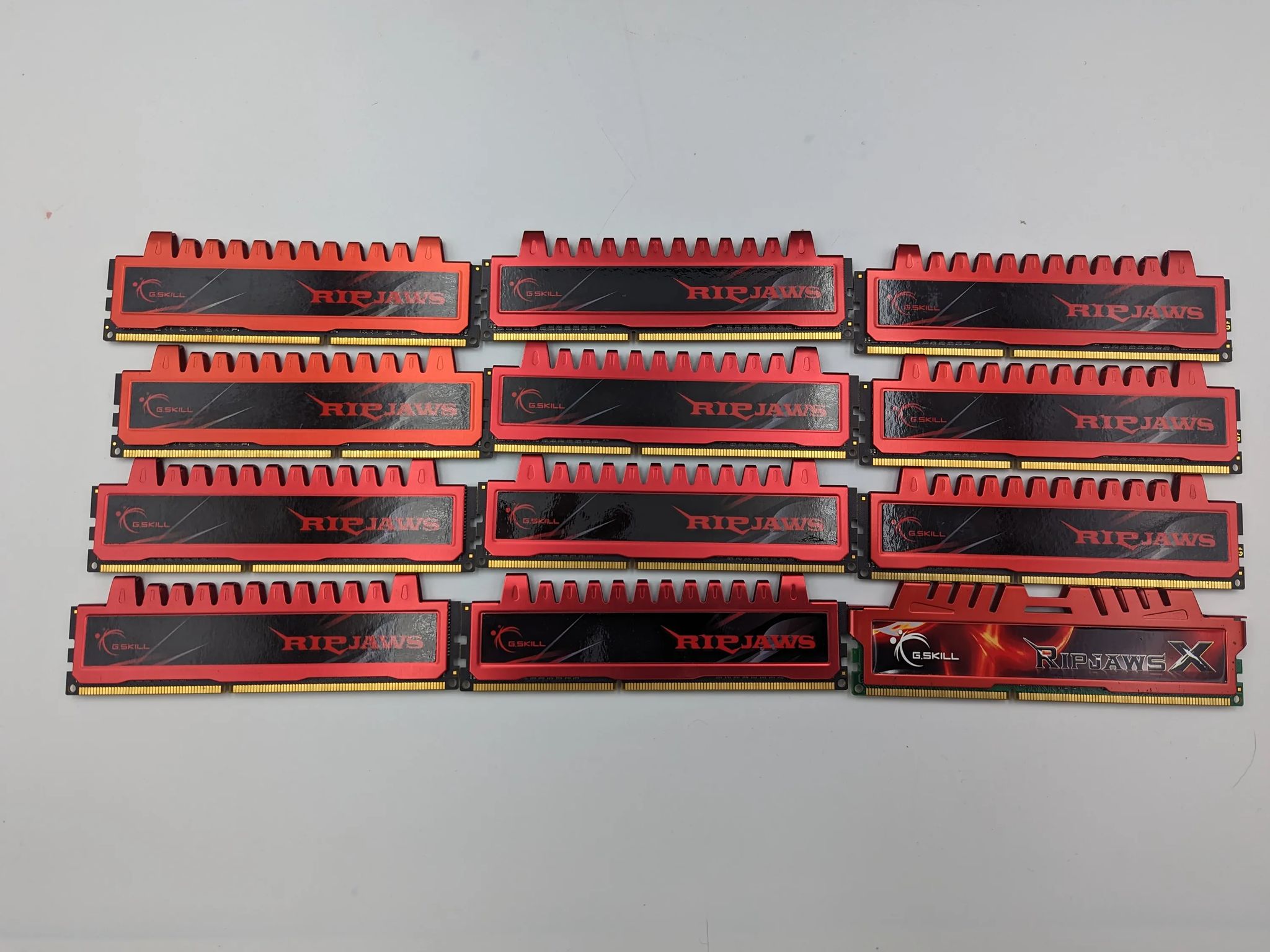 12 sticks of G.Skill Ripjaws ddr3