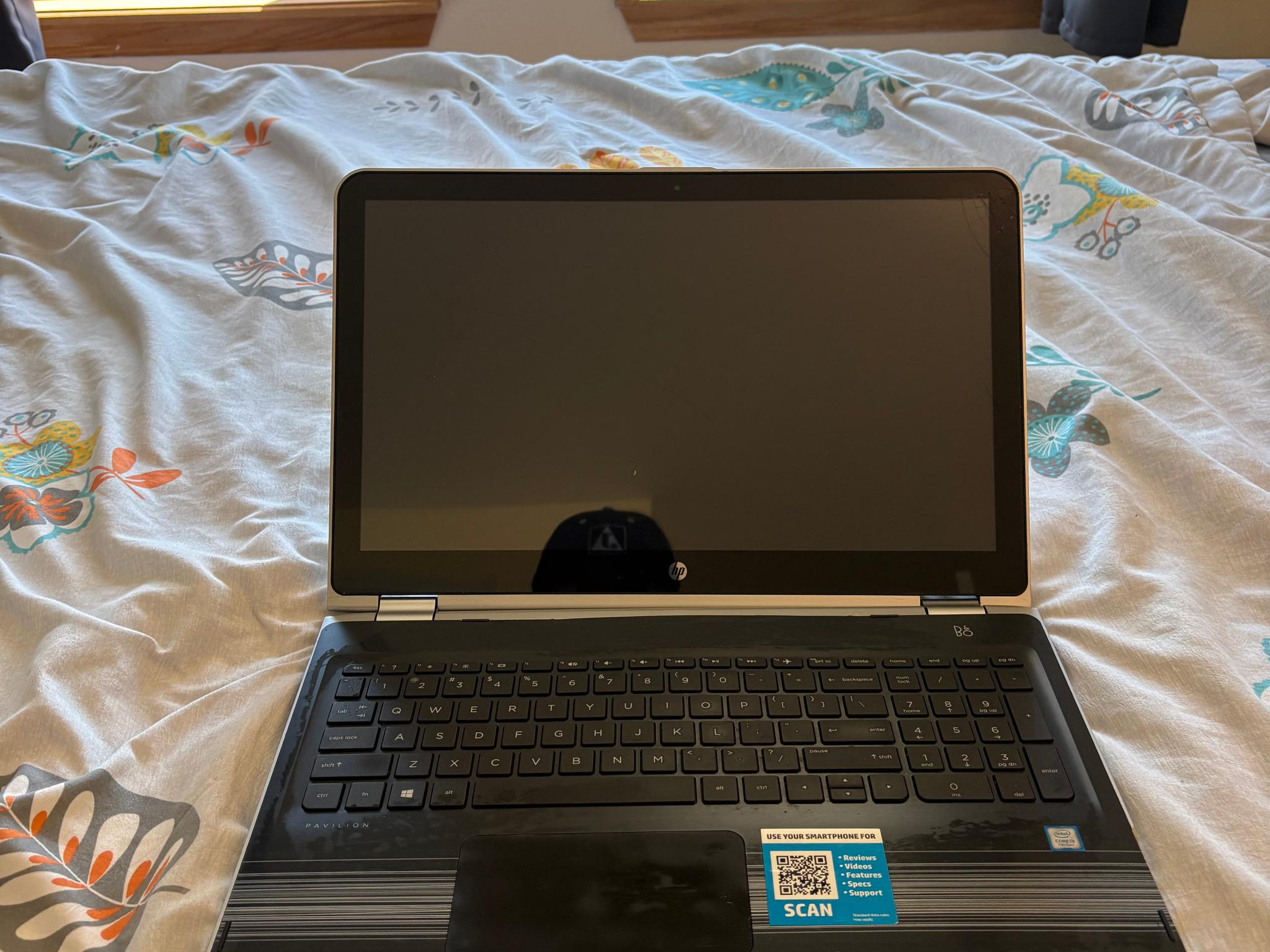 HP Pavilion 15-bk163dx x360 15.6” Laptop – i3-7100U / 8GB / 1TB HDD – AS-IS