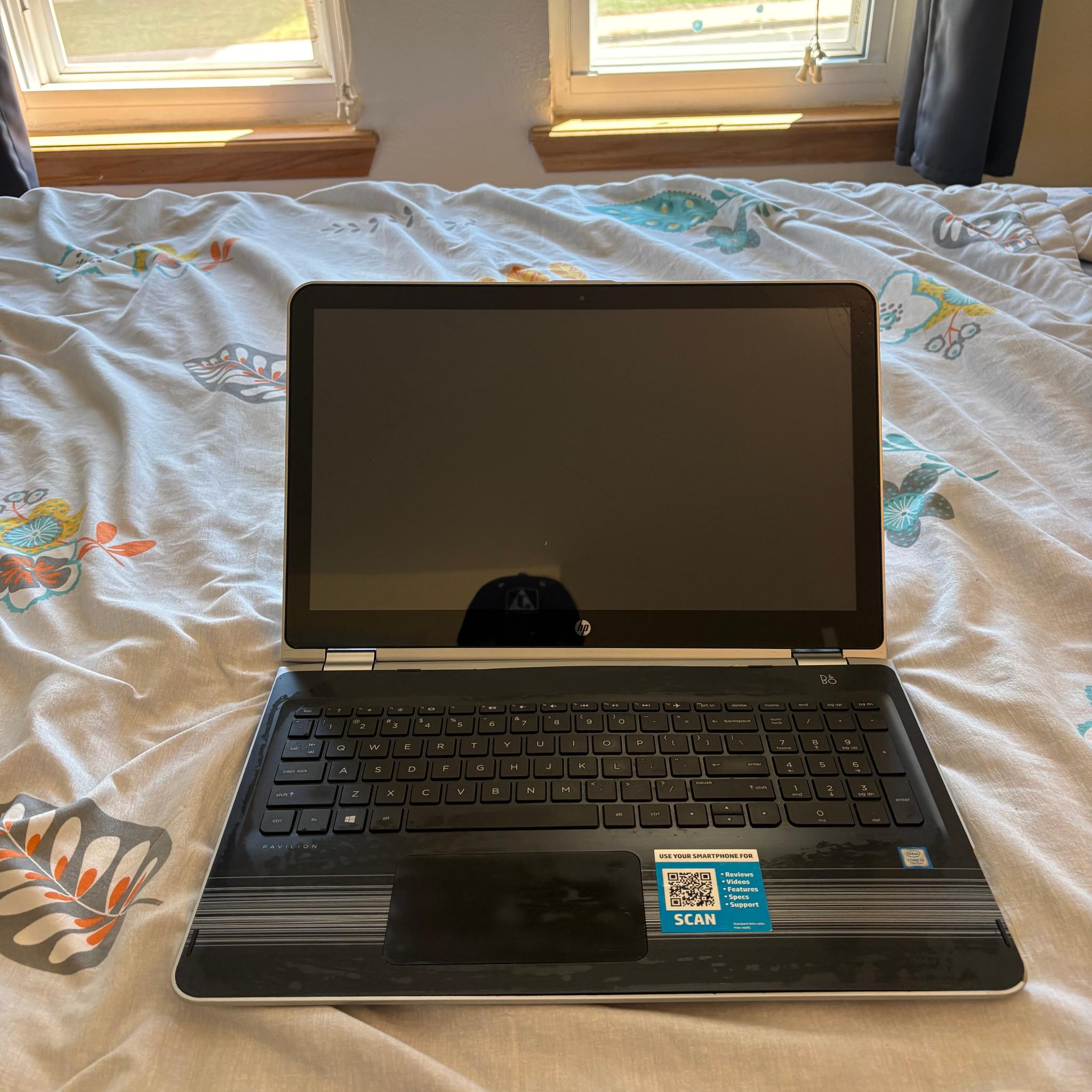 HP Pavilion 15-bk163dx x360 15.6” Laptop – i3-7100U / 8GB / 1TB HDD – AS-IS