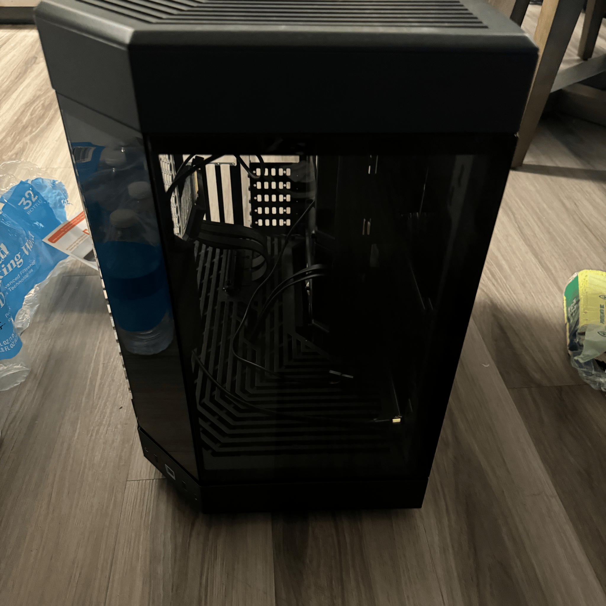 Hyte Y60 with custom front panel and LCD screen