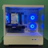 Custom White Glass Gaming PC | Intel i7 / AMD RX580 / 8GB / 1.1TB Win 11 Pro + Wi-Fi