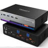 KVM Switch Gaming Dock HDMI 2.1 Dual 4K144Hz for 2 PCs & 2 Monitors,