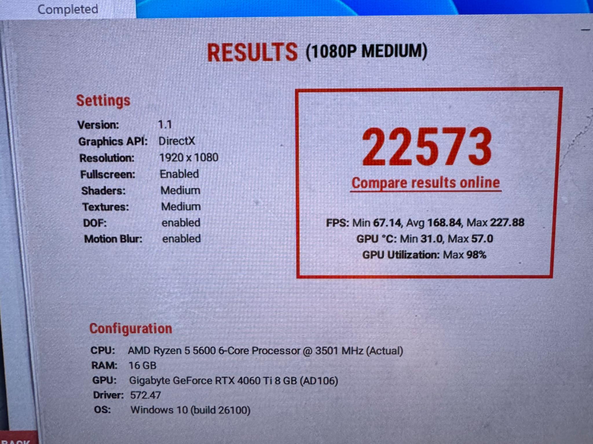 Gaming PC RTX 4060 TI
