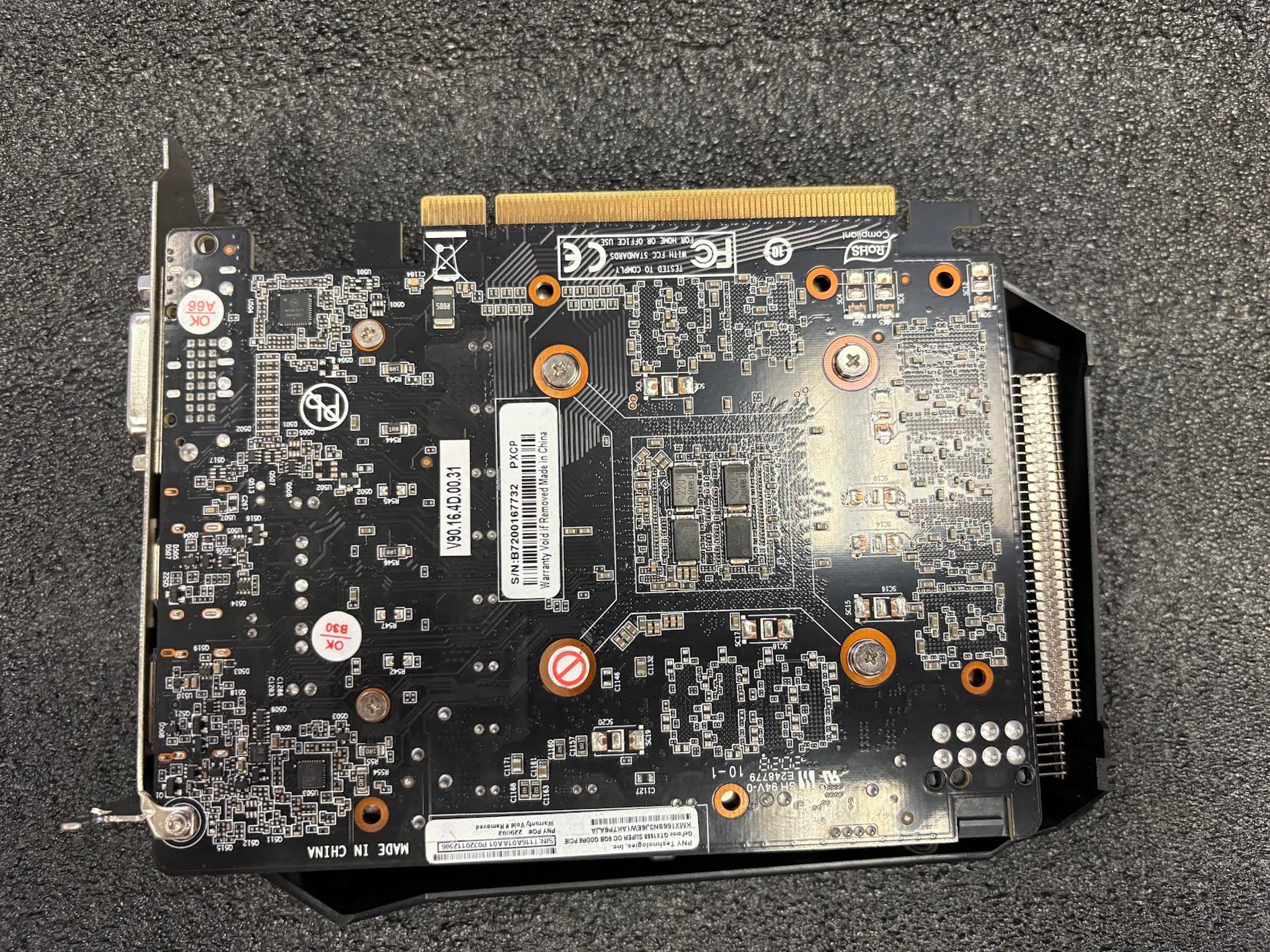 PNY GeForce GTX 1660 Super 6GB XLR8 Single Fan - USED