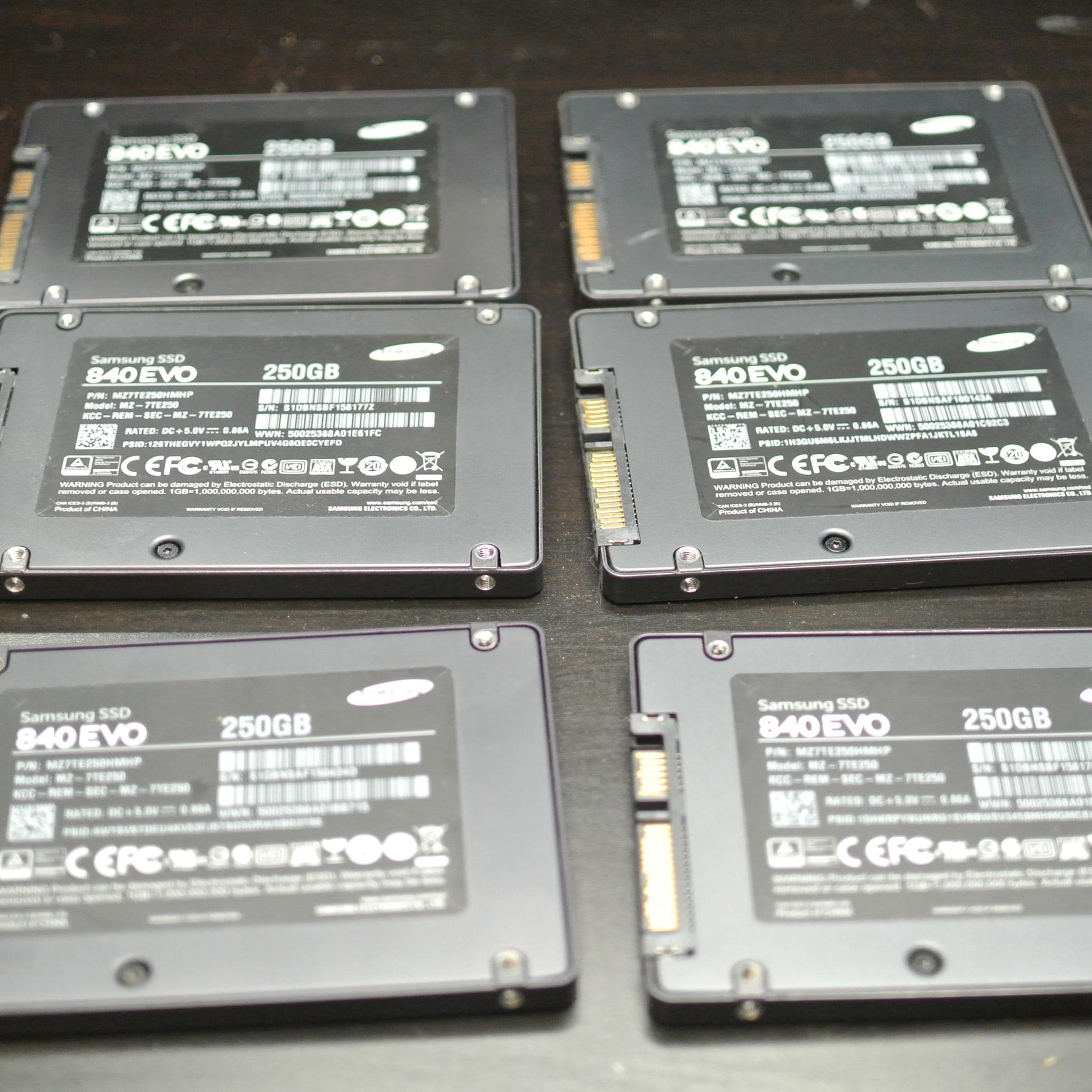 BULK 6x Samsung 840 EVO 2.5in SATA SSD Solid State Drive