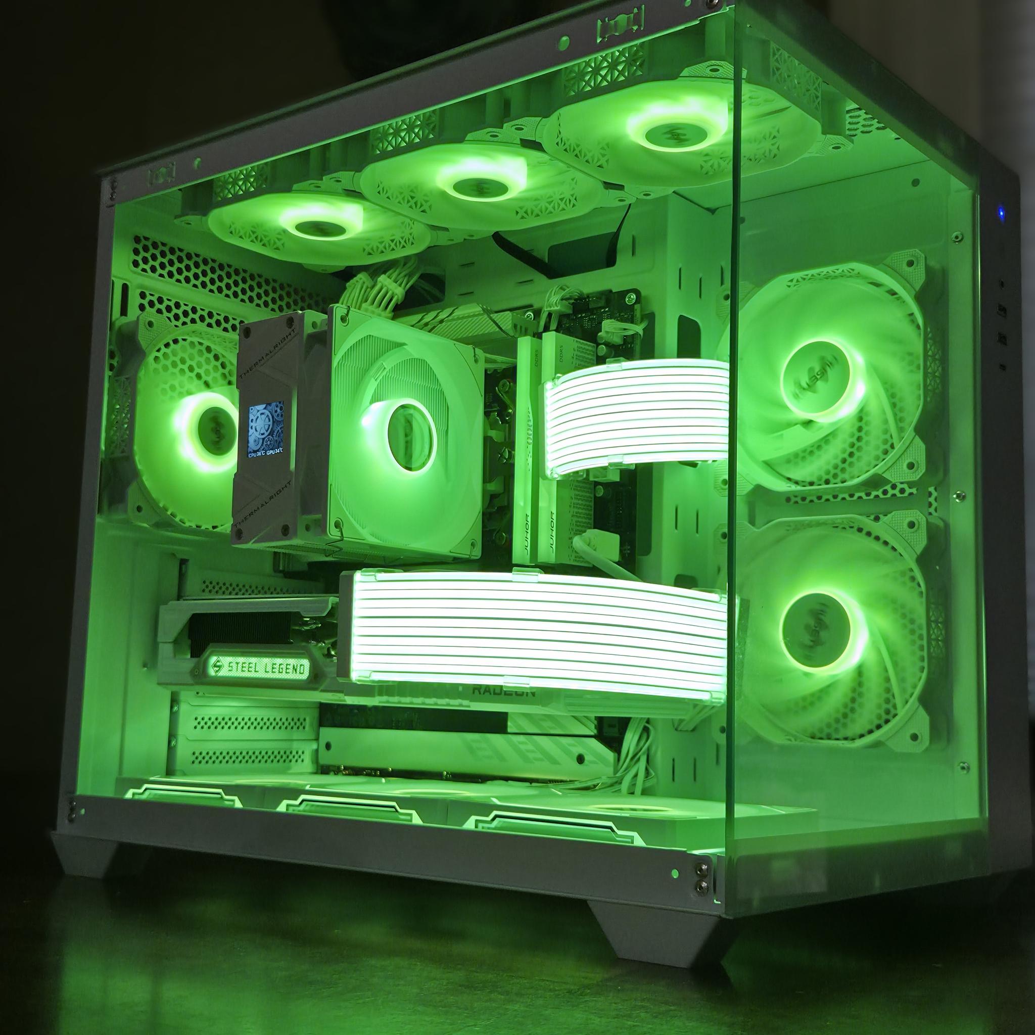 White Spectre! 👻 | Ryzen 5 9600X | RX 9070 XT | 32GB DDR5 6000 | Display on Cooler!