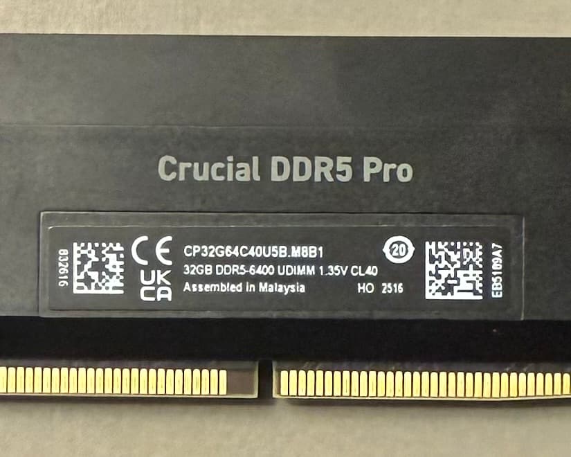 32GB DDR5 | 6400 MT/s CL40