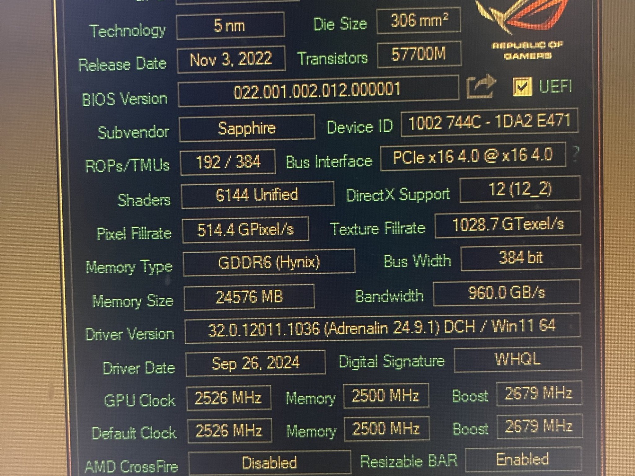 7900XTX Saphire Nitro+ 24GB