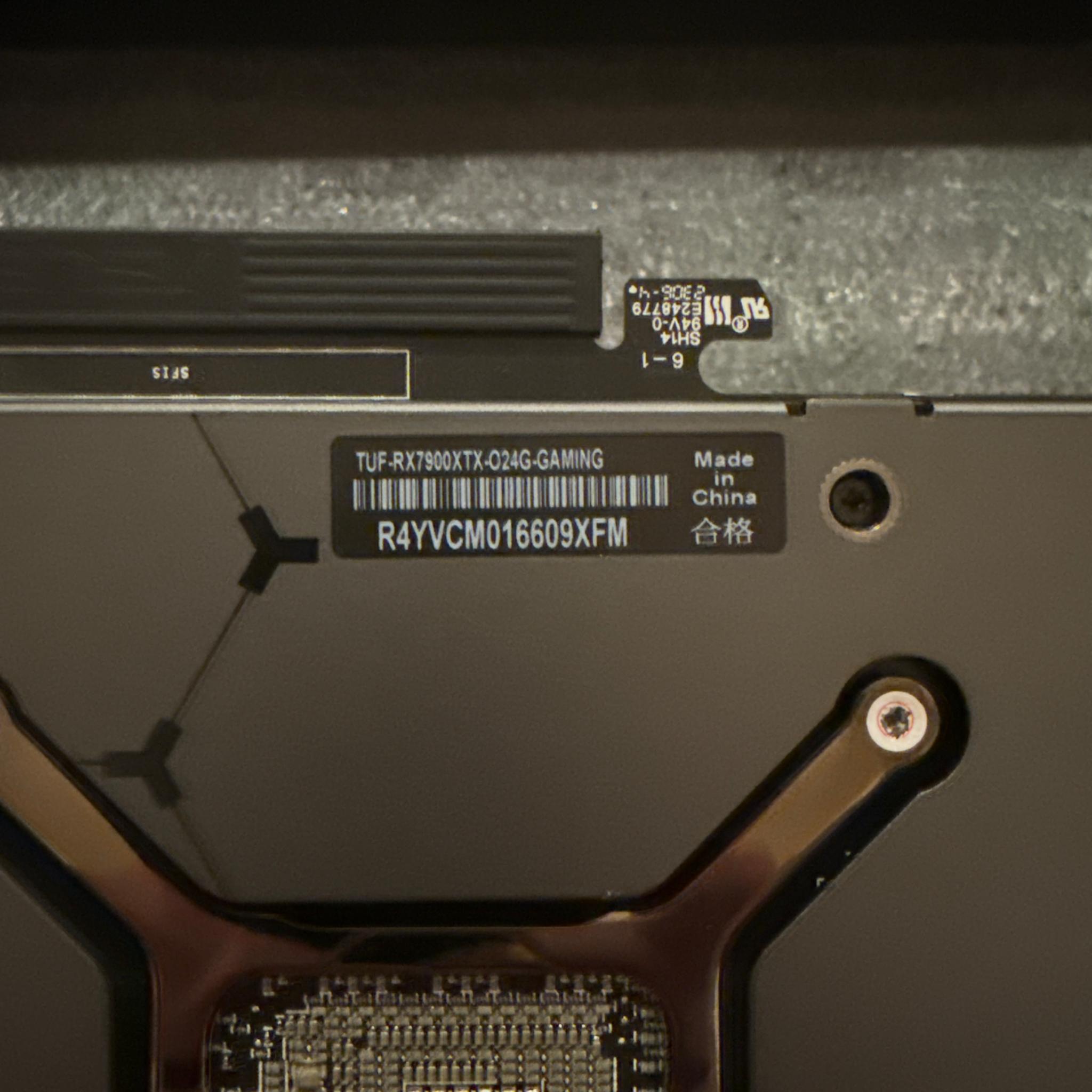 Used Asus TUF RX 7900 XTX OC Edition