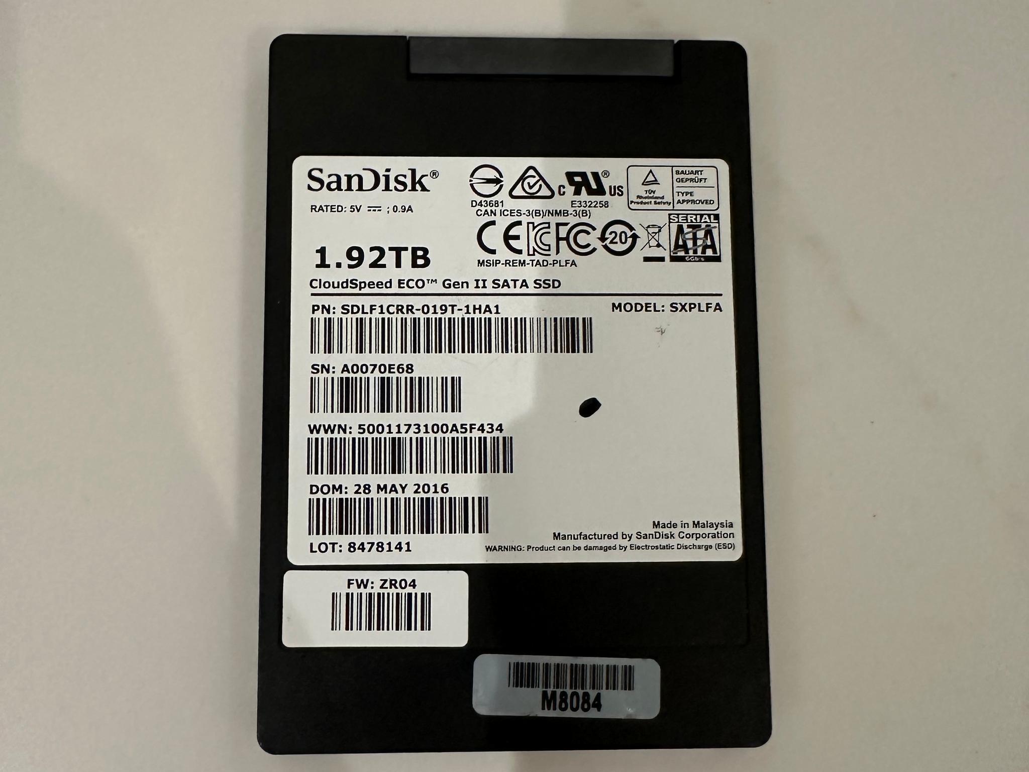 SanDisk CloudSpeed ECO Gen II 1.92TB 2.5" SATA SSD