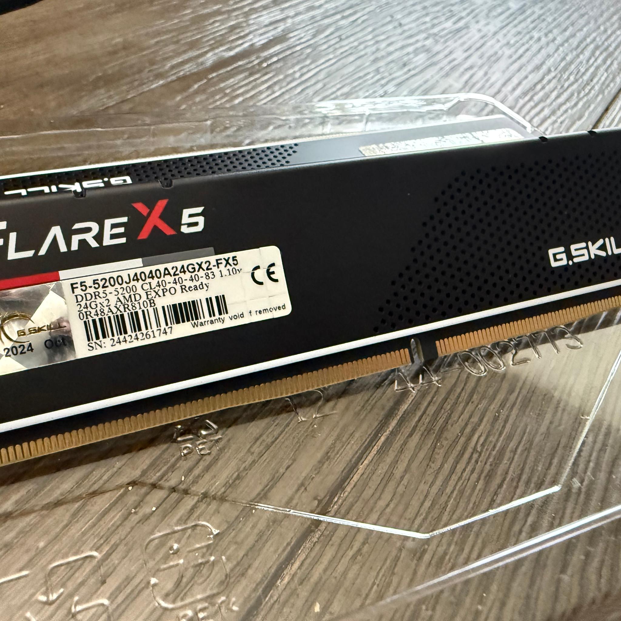 G.SKILL Flare X5 Series DDR5 RAM (AMD EXPO) 48GB (2x24GB) 5200MT/s
