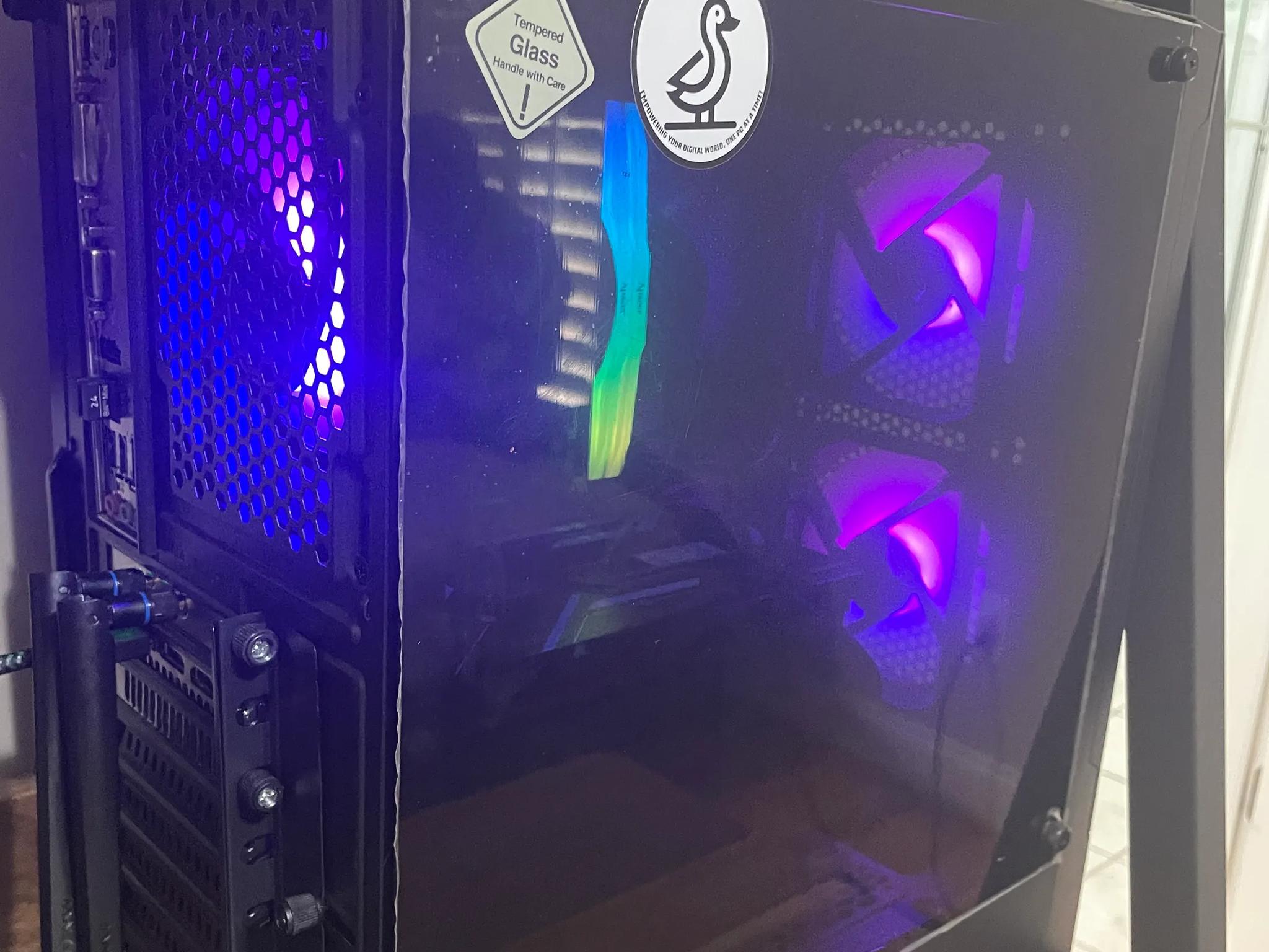 Custom Gaming PC - "Nebula" || Ryzen 7 || RX 6600  - Black and Rainbow Gaming Computer