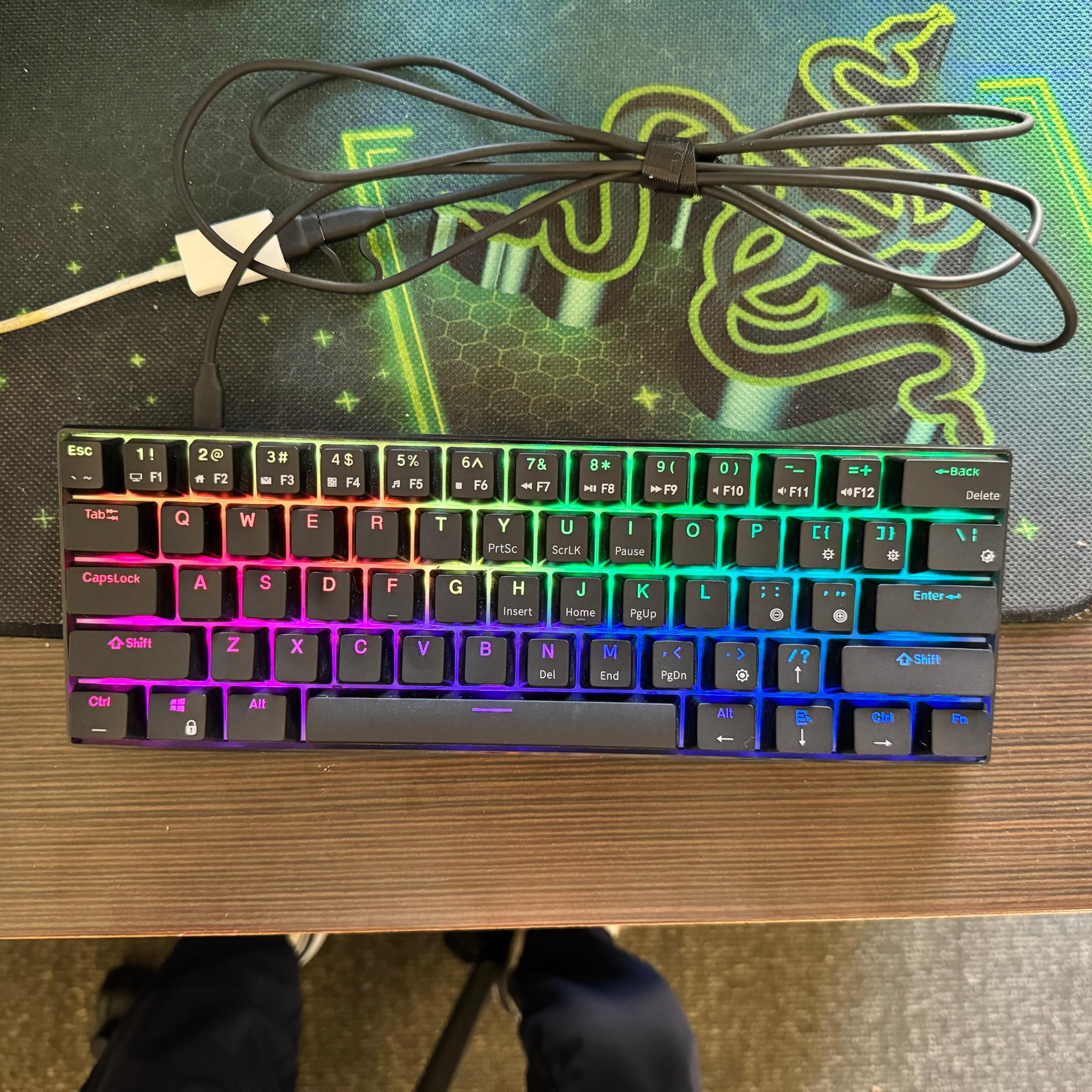 RK ROYAL KLUDGE RK61 Wired 60% RGB Mechanical Gaming Keyboard