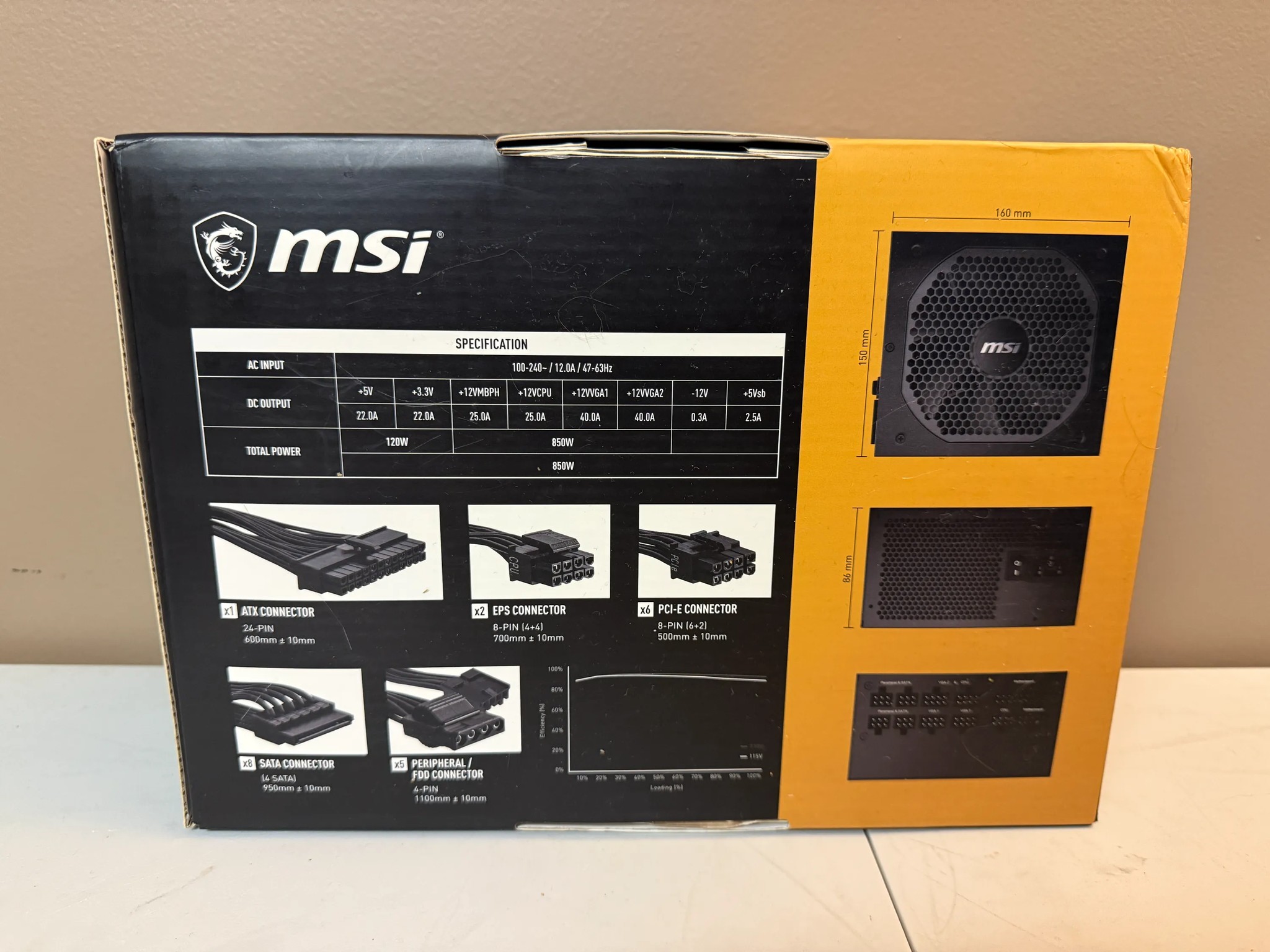 MSI MPG A850GF Power Supply