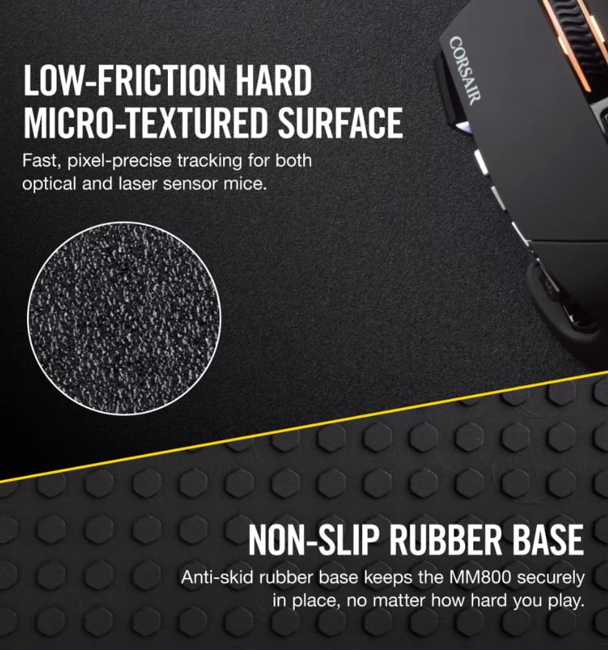 Razer Orbweaver Chroma Gaming Keypad + Corsair MM800 RGB POLARIS Gaming Mouse Pad