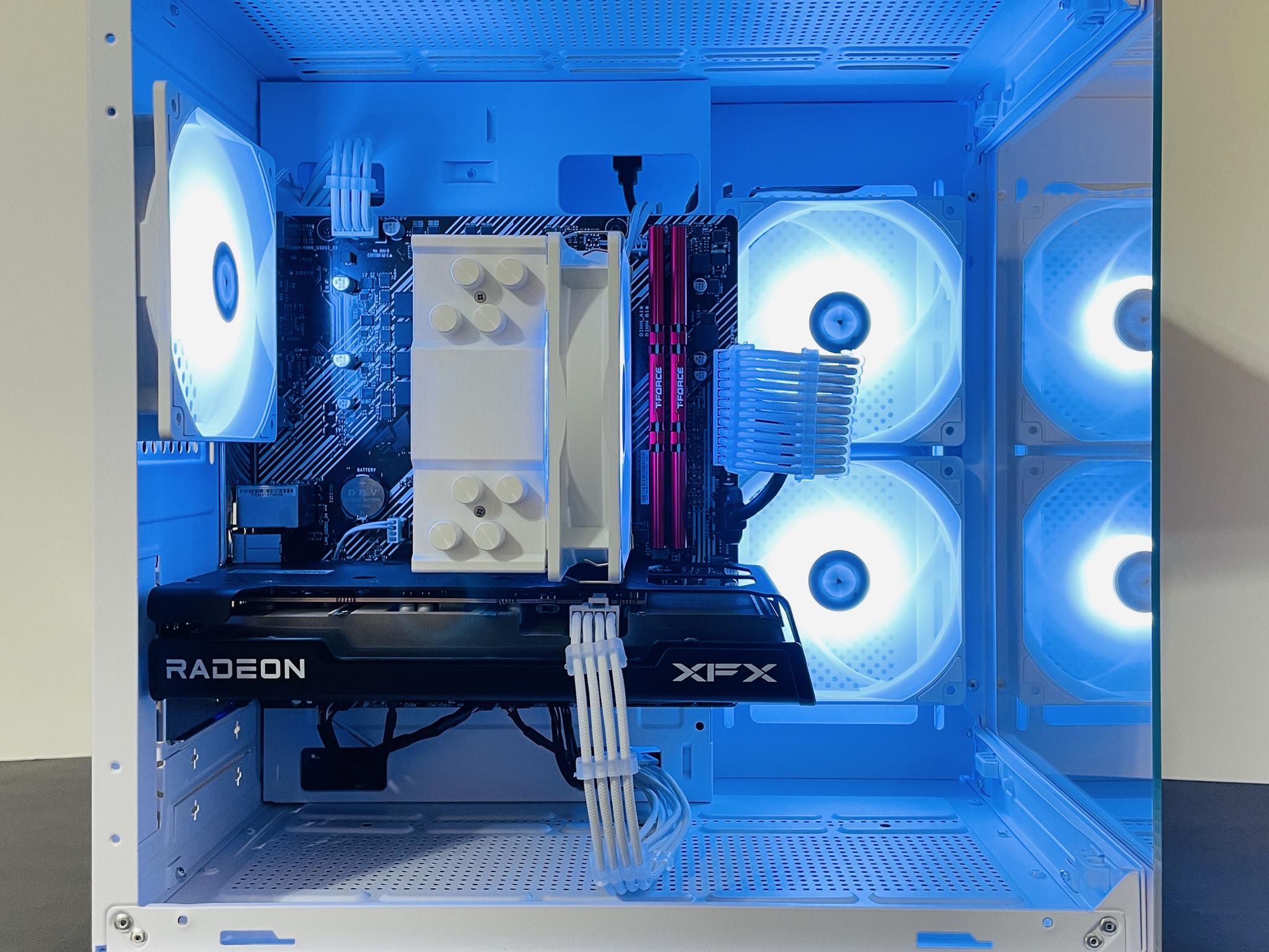 ❄️White Gaming PC w RGB - Ryzen 5 4500 ● 16GB RAM ● 1TB SSD - RX 6600 8GB ● Great Value 1080p