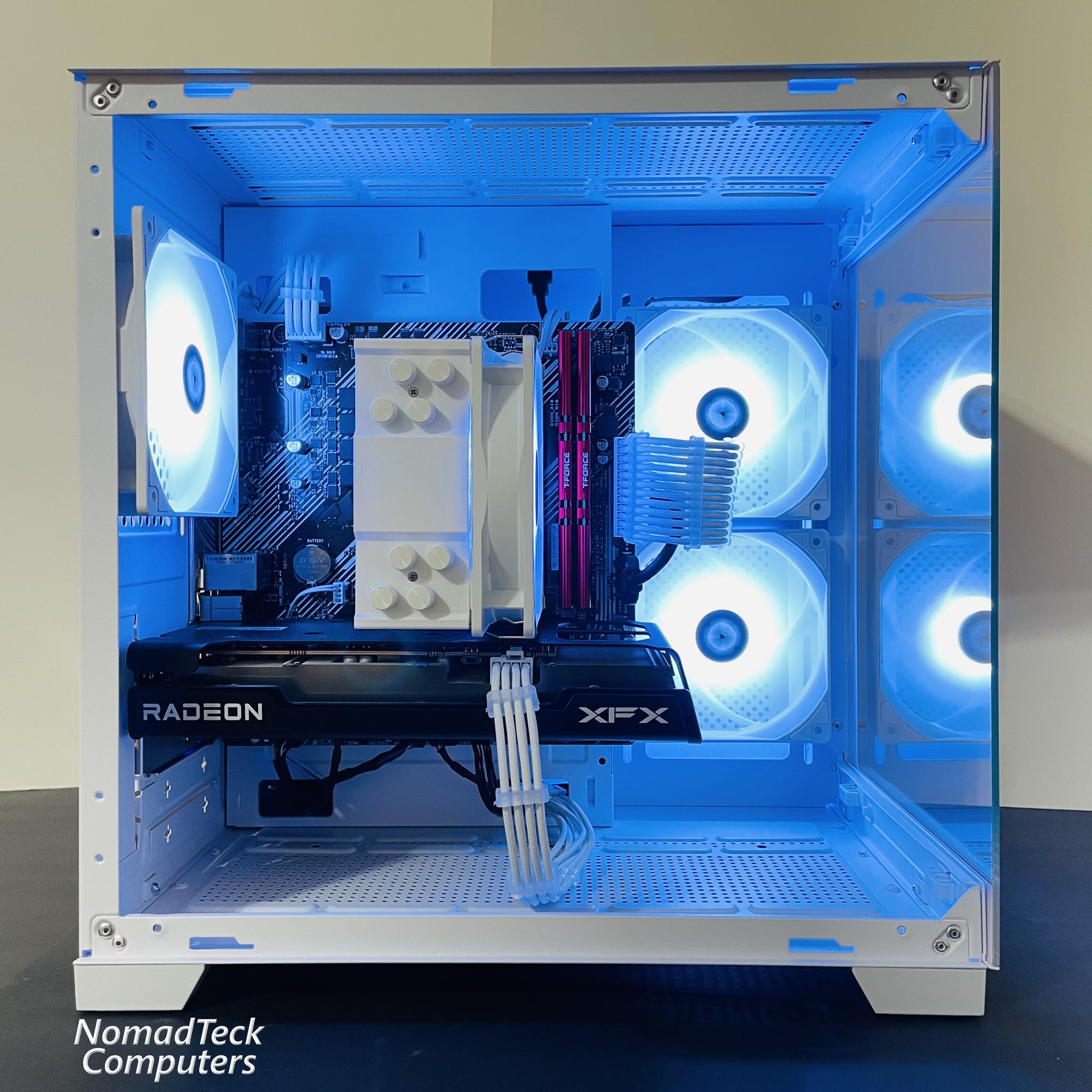 ❄️White Gaming PC w RGB - Ryzen 5 4500 ● 16GB RAM ● 1TB SSD - RX 6600 8GB ● Great Value 1080p