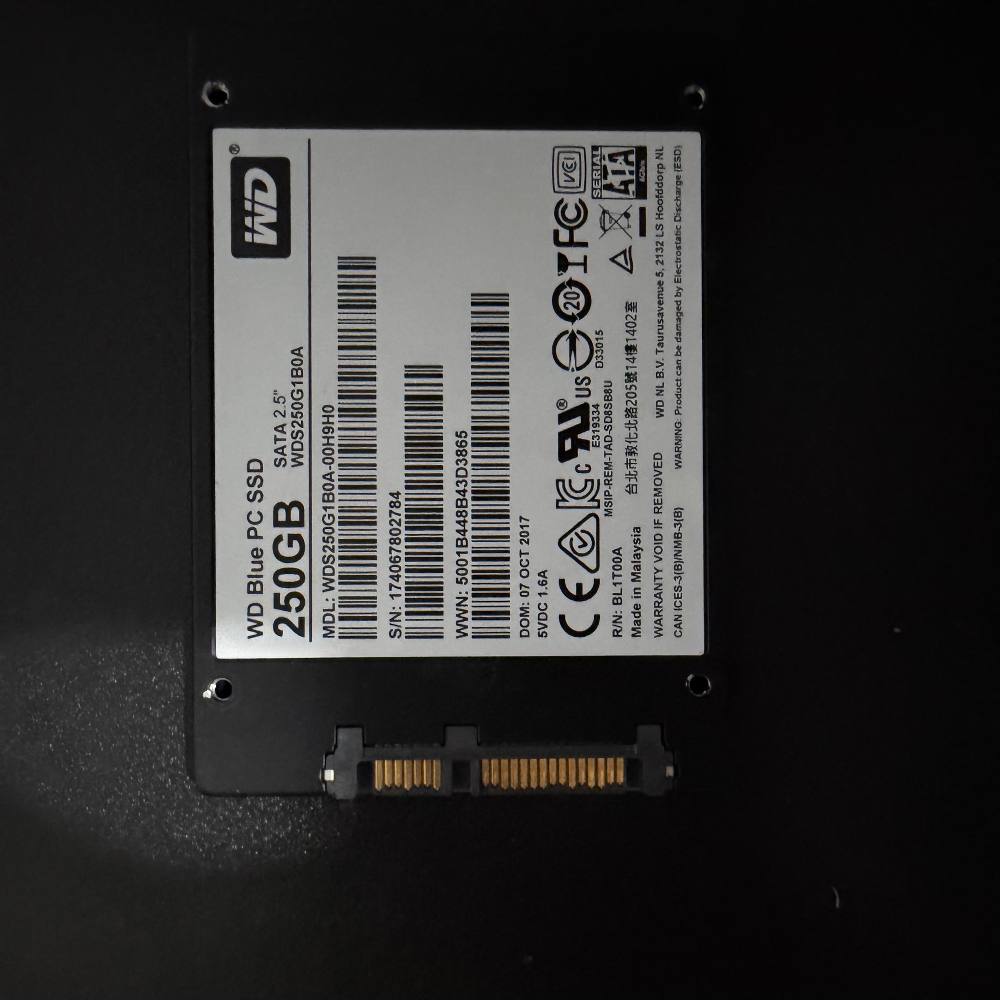 WD Blue 250GB 2.5 inch SATA SSD
