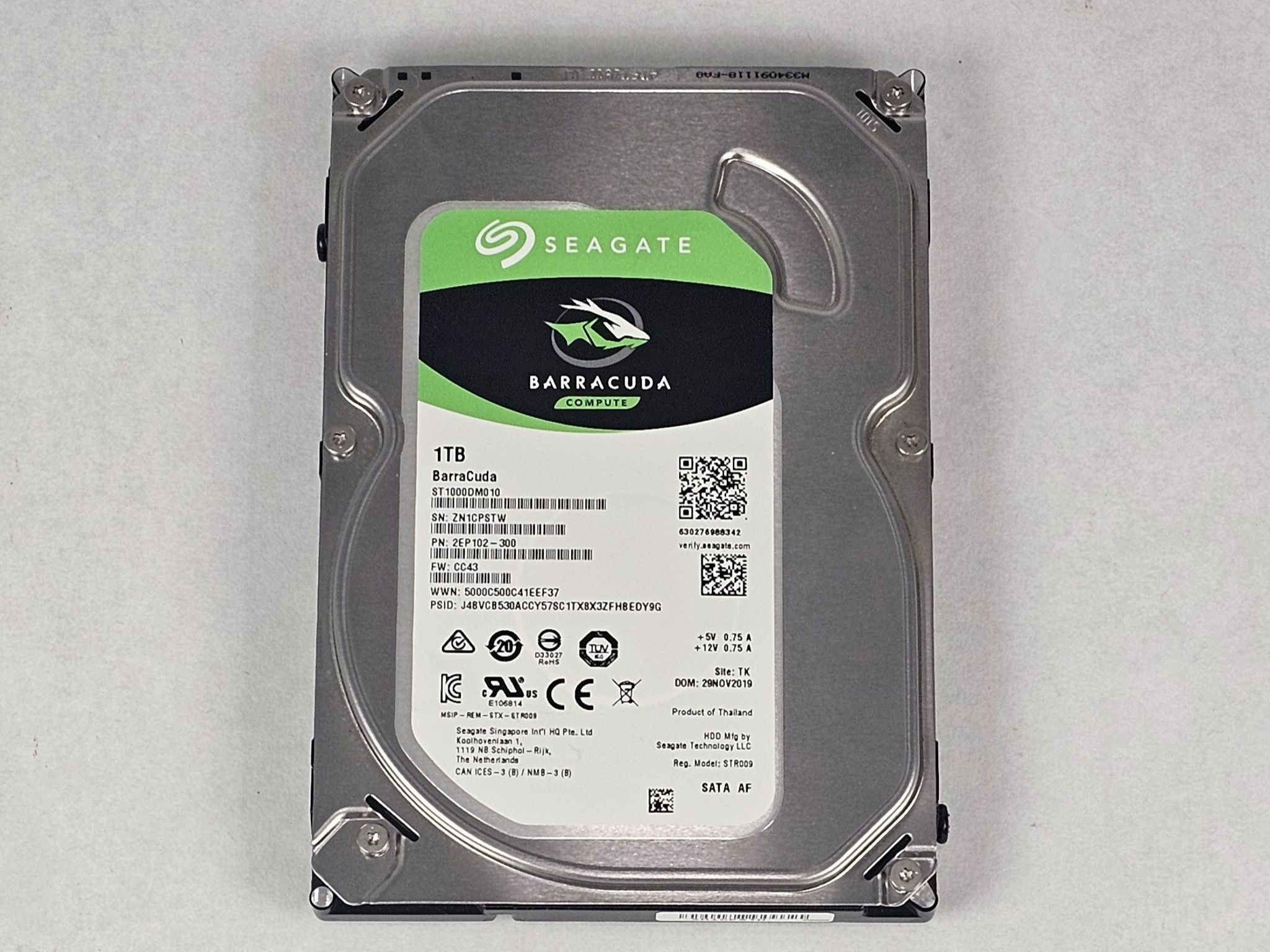 1TB 3.5" Hard Drive Seagate Barracuda