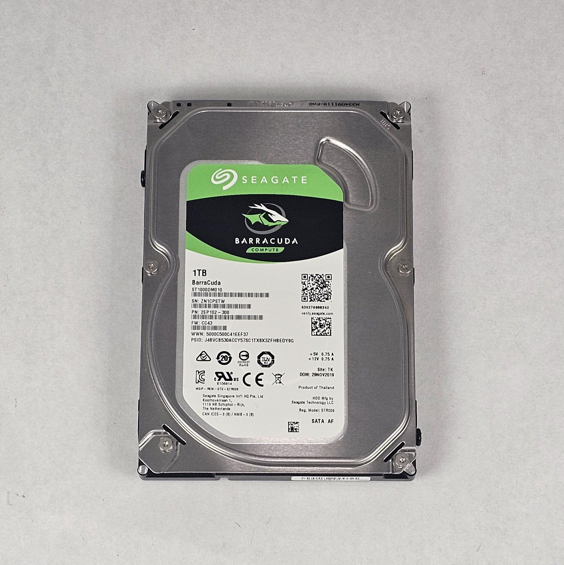 1TB 3.5" Hard Drive Seagate Barracuda