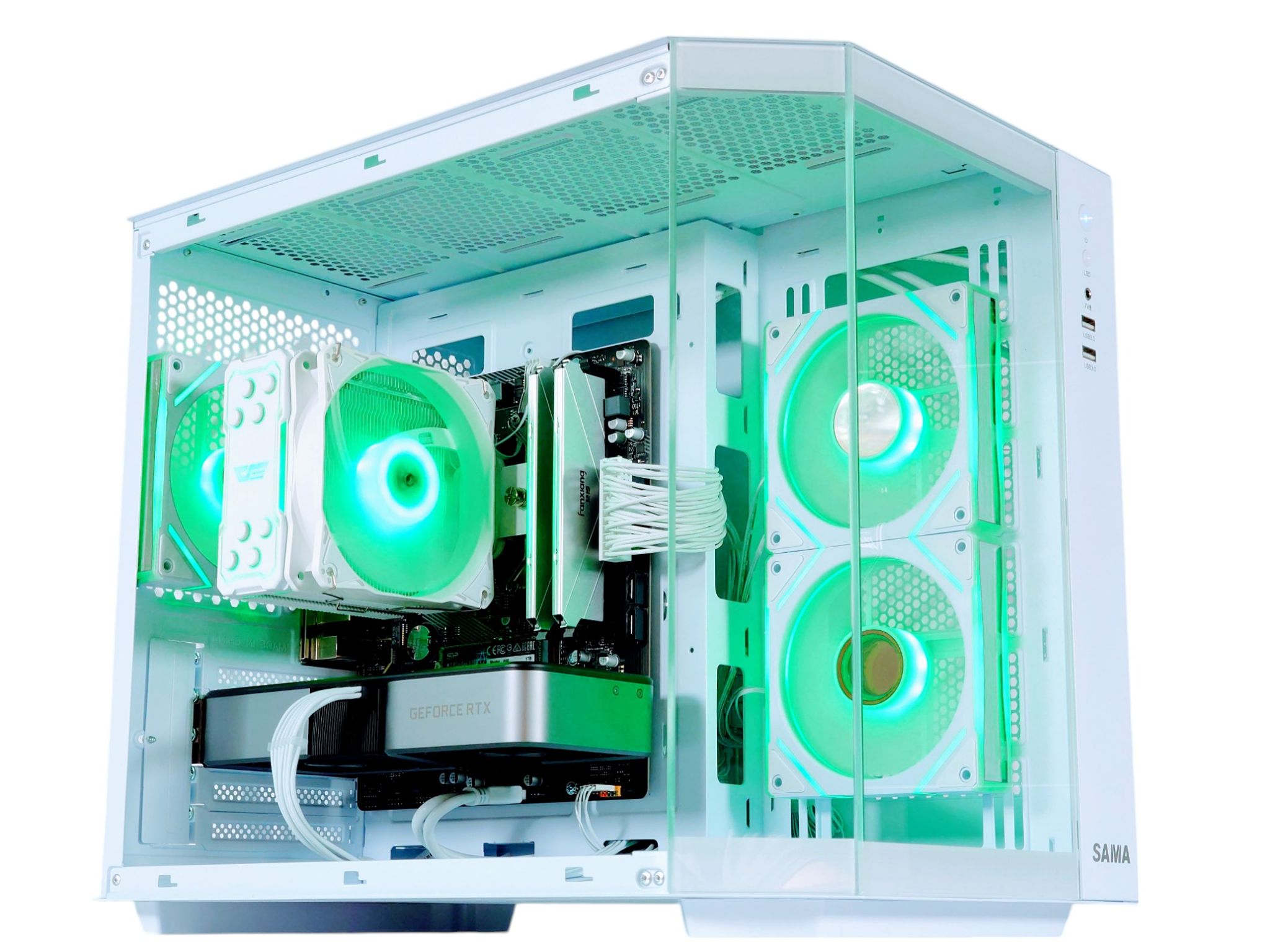 💚🤍Founders Gaming PC❇️Geforce RTX 3070 8GB❇️AMD Ryzen 5 5600 6-Core❇️32GB DDR4❇️1TB SSD