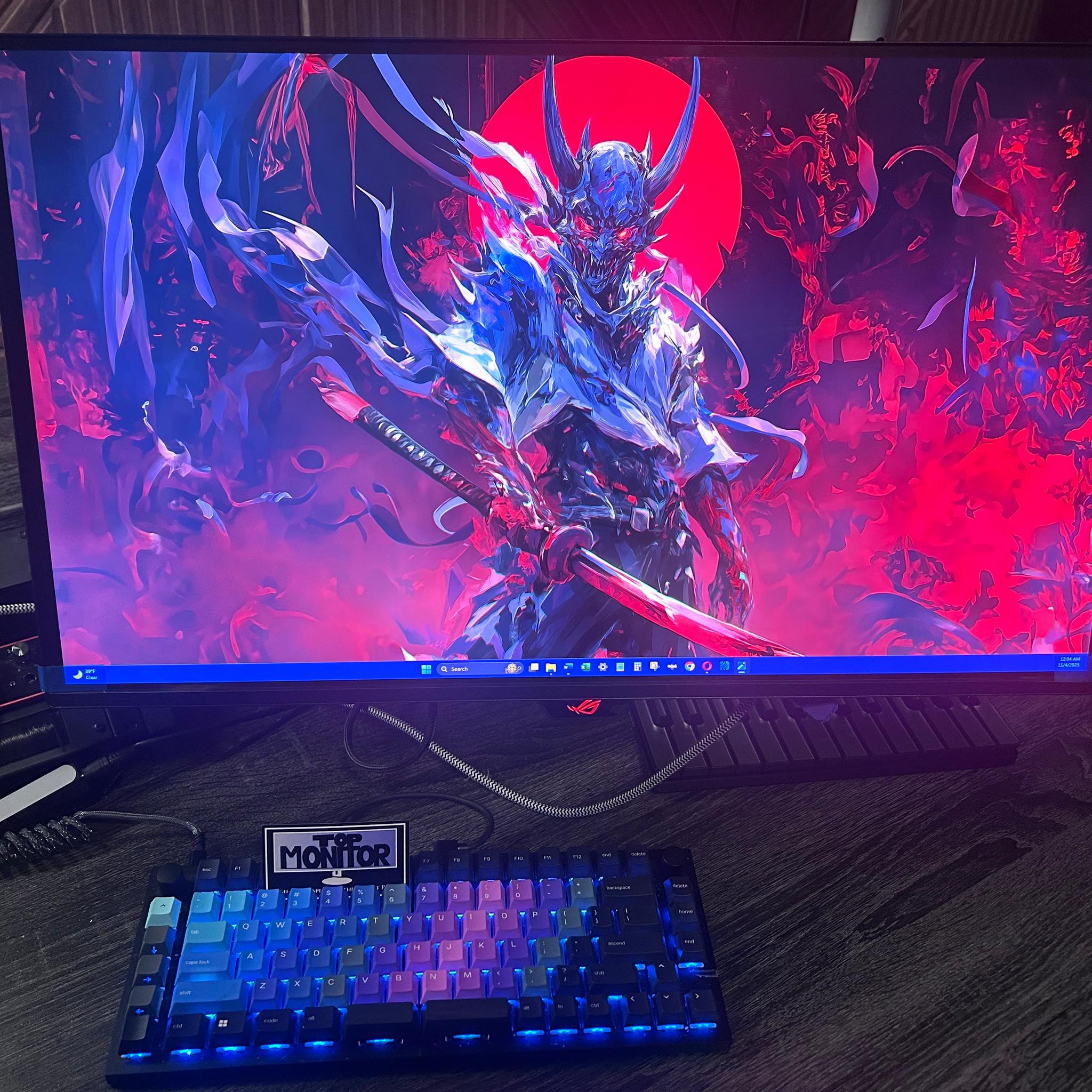 ASUS ROG QD-OLED 27" 4K (3840x2160) 240Hz Gaming Monitor PG27UCDM (Screen Protector Still Attached!)