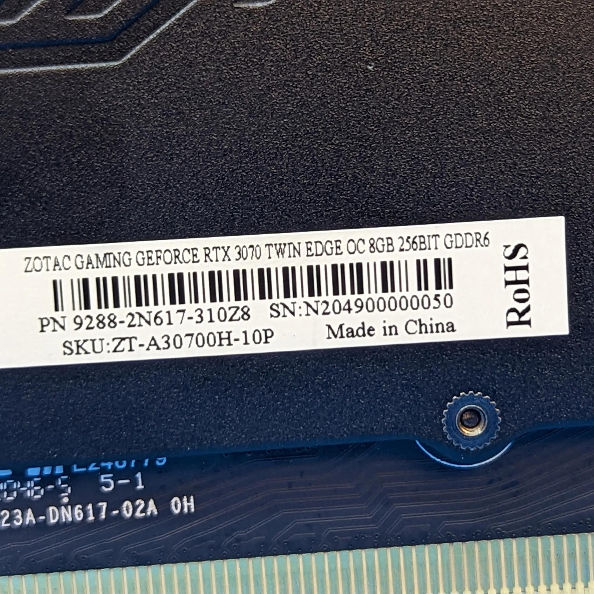 Zotac Gaming NVIDIA GeForce RTX 3070 Twin Edge OC 8GB GDDR6 PCIe 4.0 x16 Desktop GPU ZT-A30700H-10P