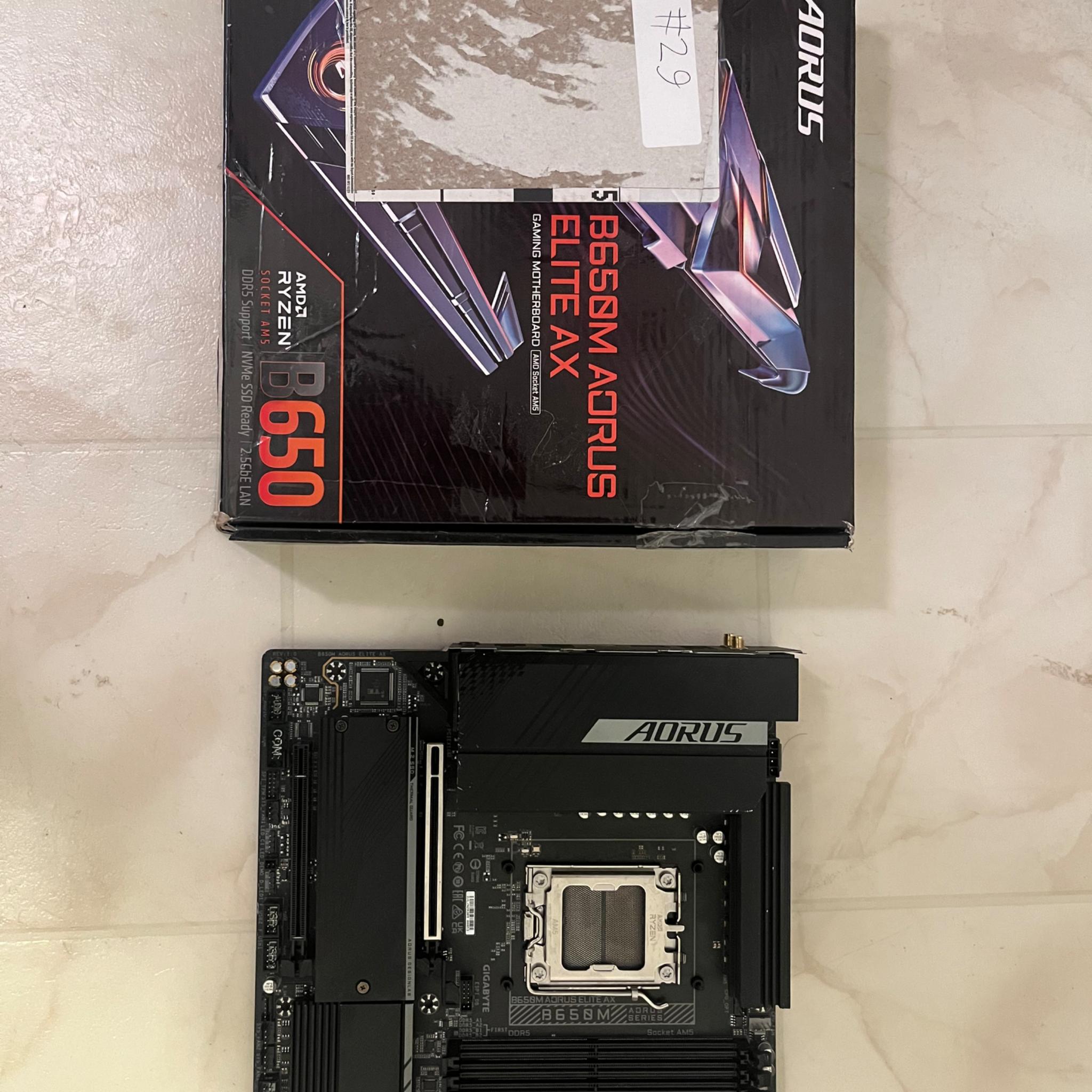 GIGABYTE B650M AORUS Elite AX (AM5/ LGA 1718/Micro-ATX/ DDR5/ 2* M.2/ PCIe 5.0)