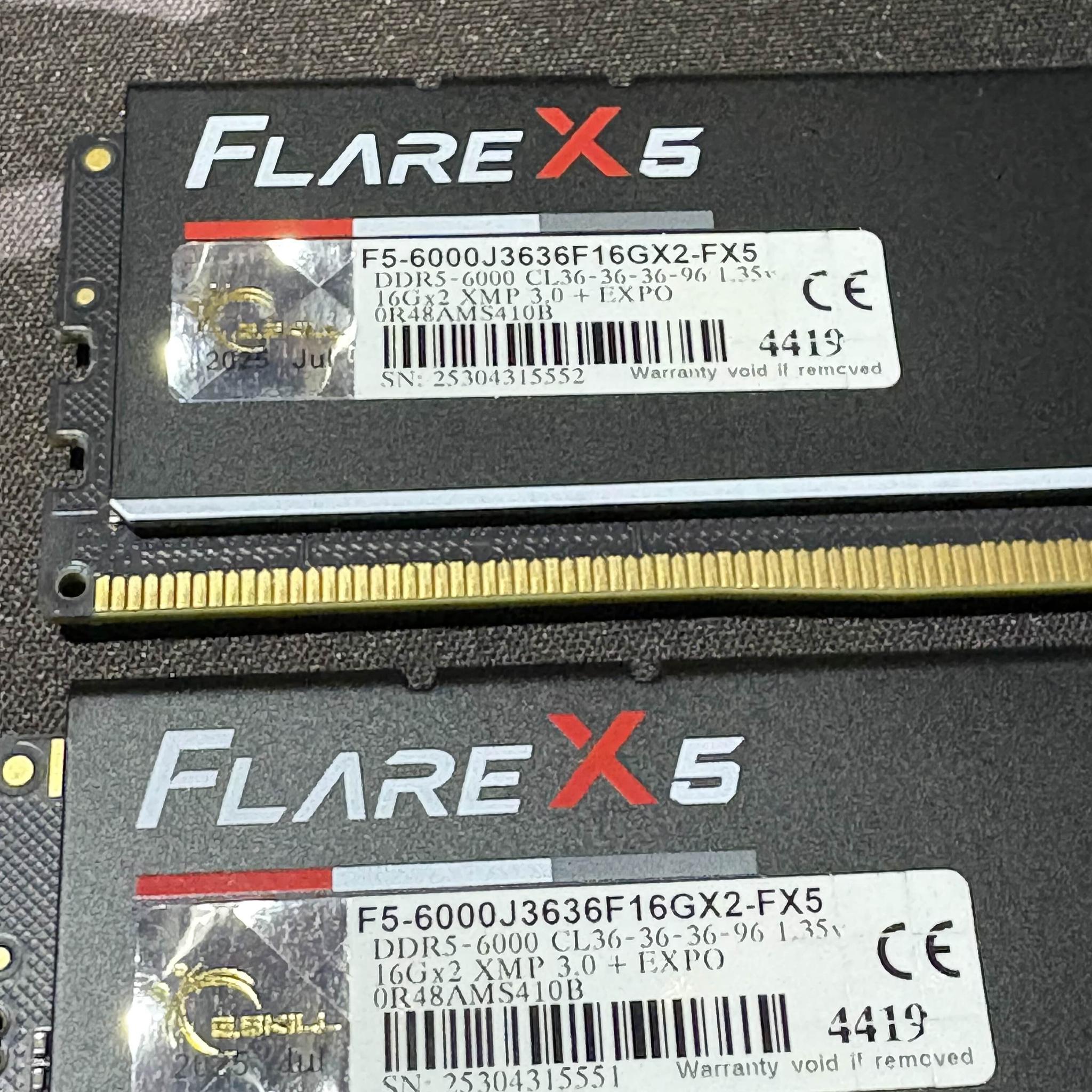 2x16GB G-Skill Flare X5 DDR5 6000 MHZ (ED)
