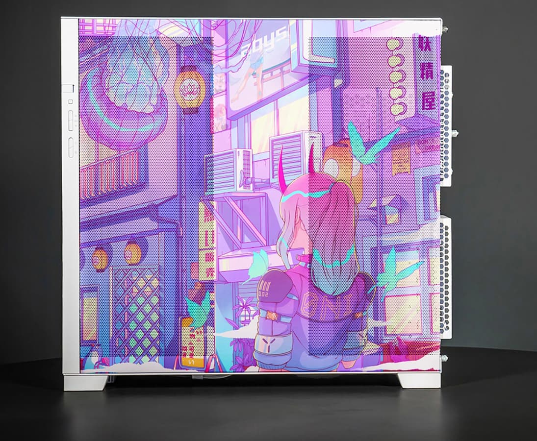 Jellyfish Crossing Lian Li O11D Evo RGB Pink Purple Anime Computer Case